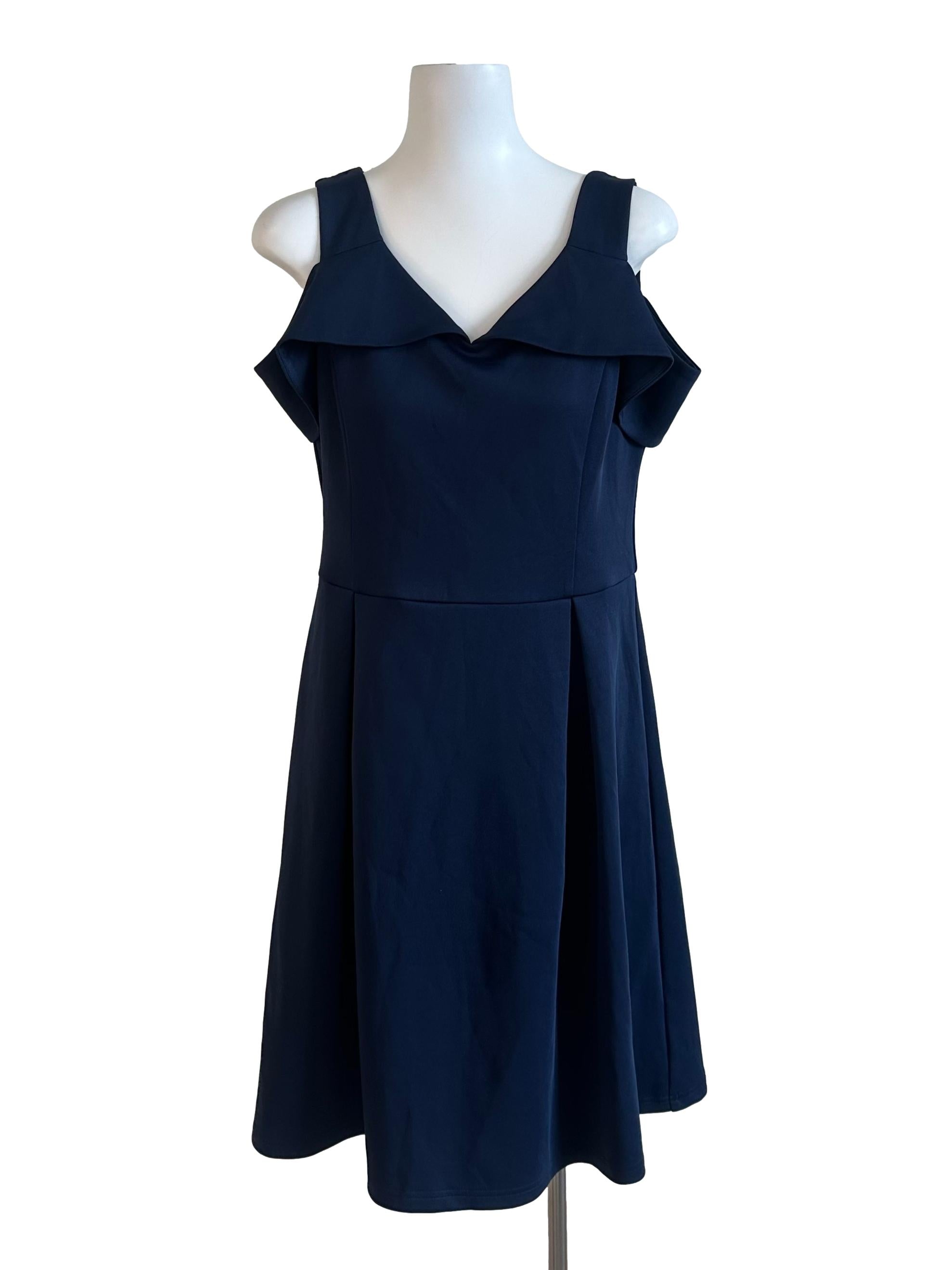 Navy Blue Plain Dress