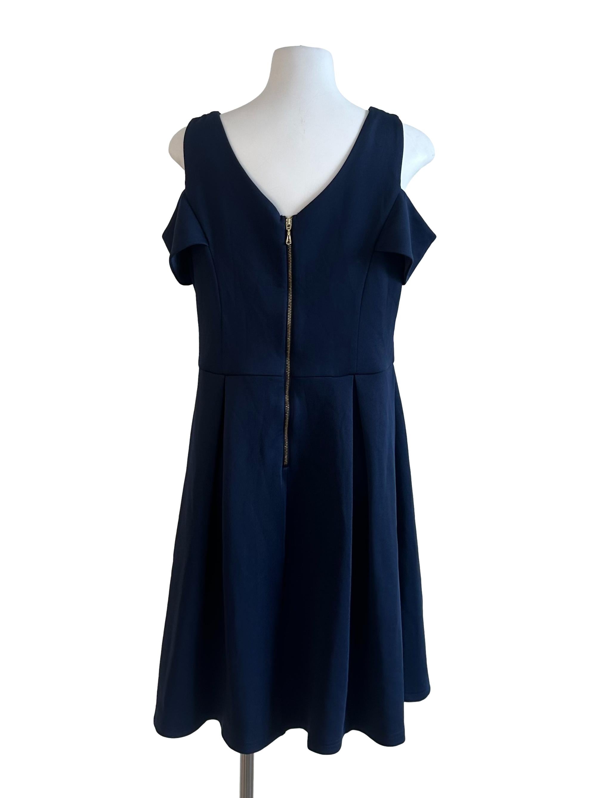 Navy Blue Plain Dress