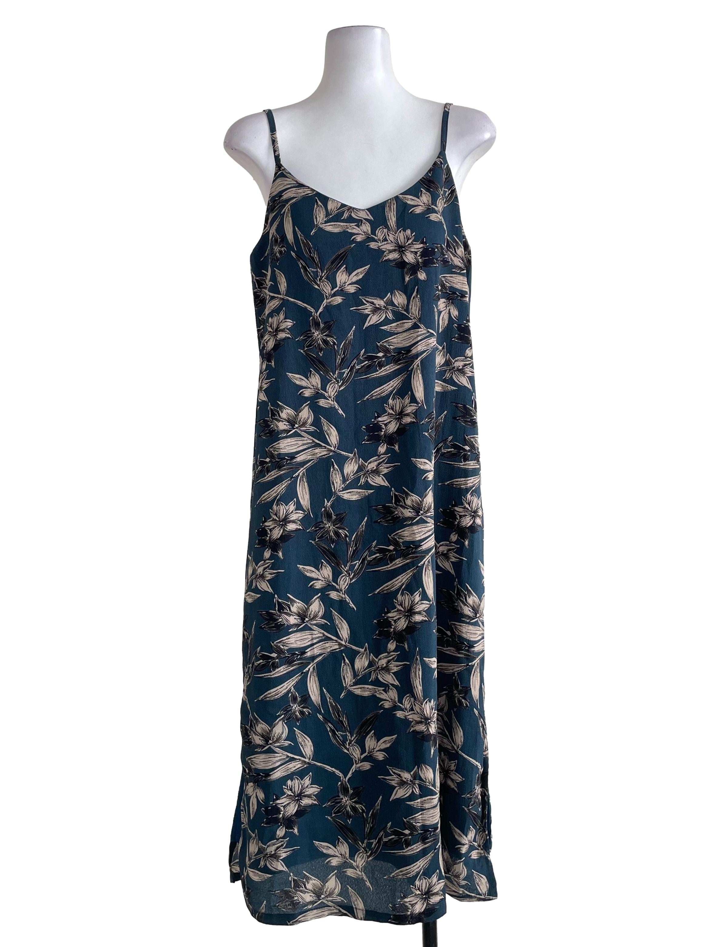 Spruce Blue Floral Straight Dress