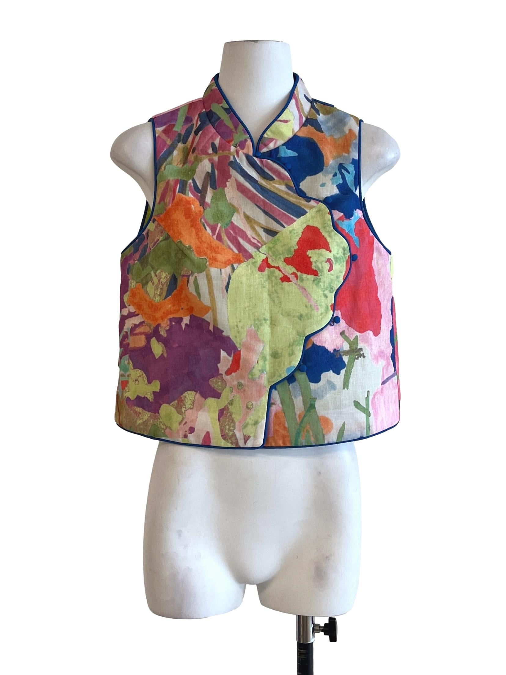 Neon Green High Neck Sleeveless Top LB