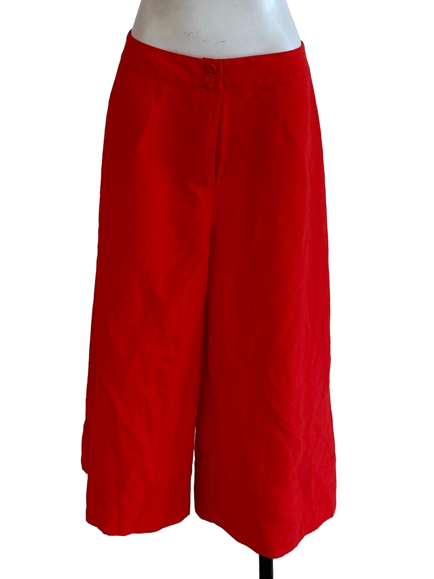 Orange Plain Culottes