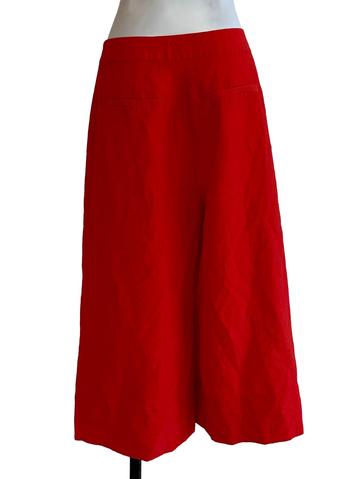 Orange Plain Culottes