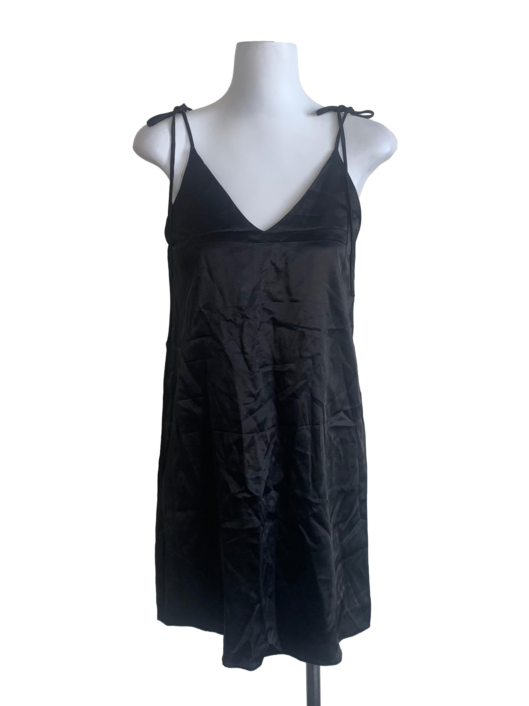 Obsidian Black Spaghetti Strap Dress