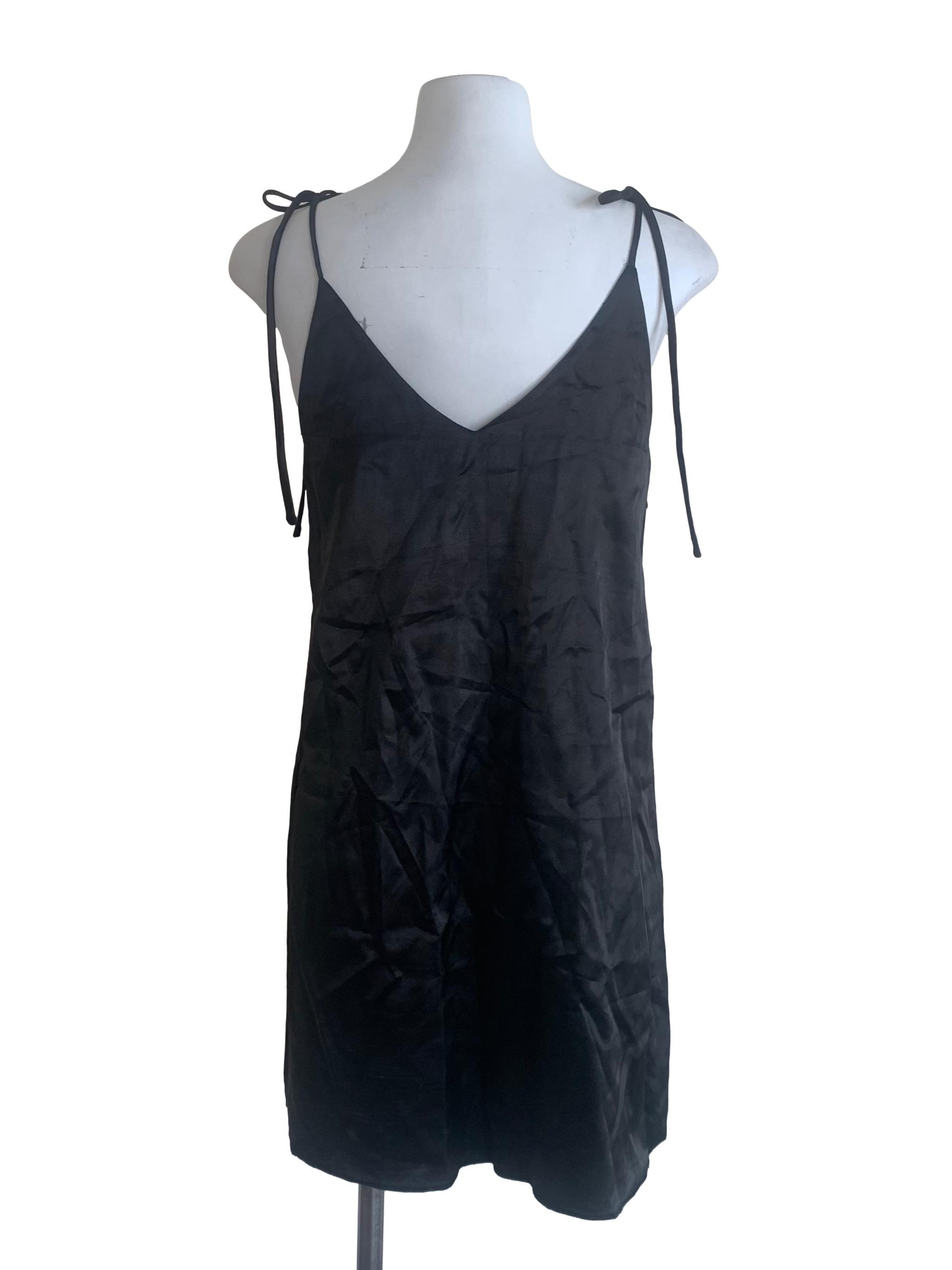 Obsidian Black Spaghetti Strap Dress