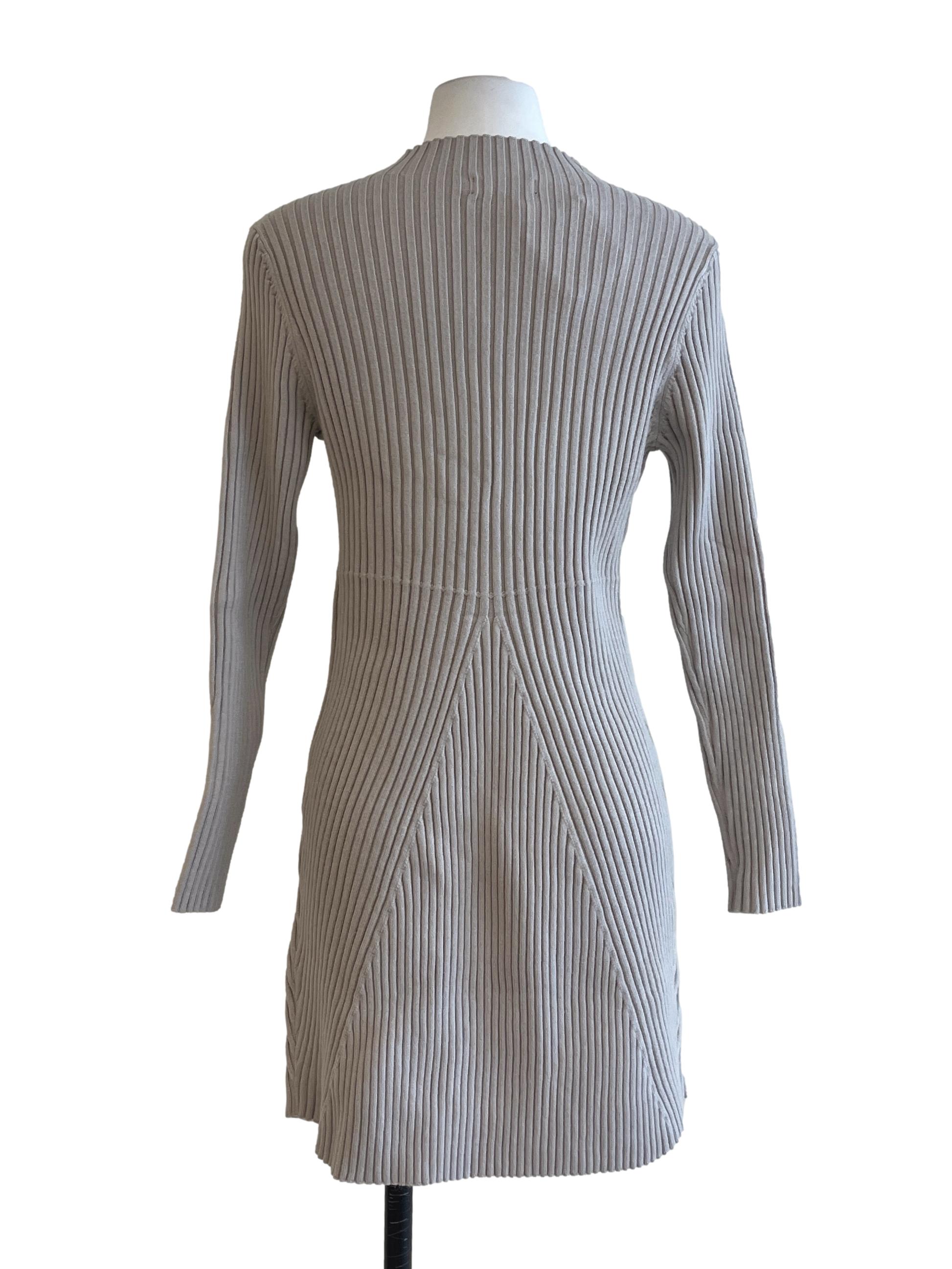 Cloud Grey Bodycon Long Sleeve Dress