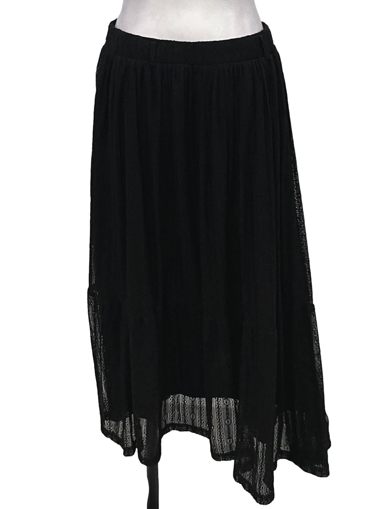 Your Sew Mate Black Lace Midi Skirt