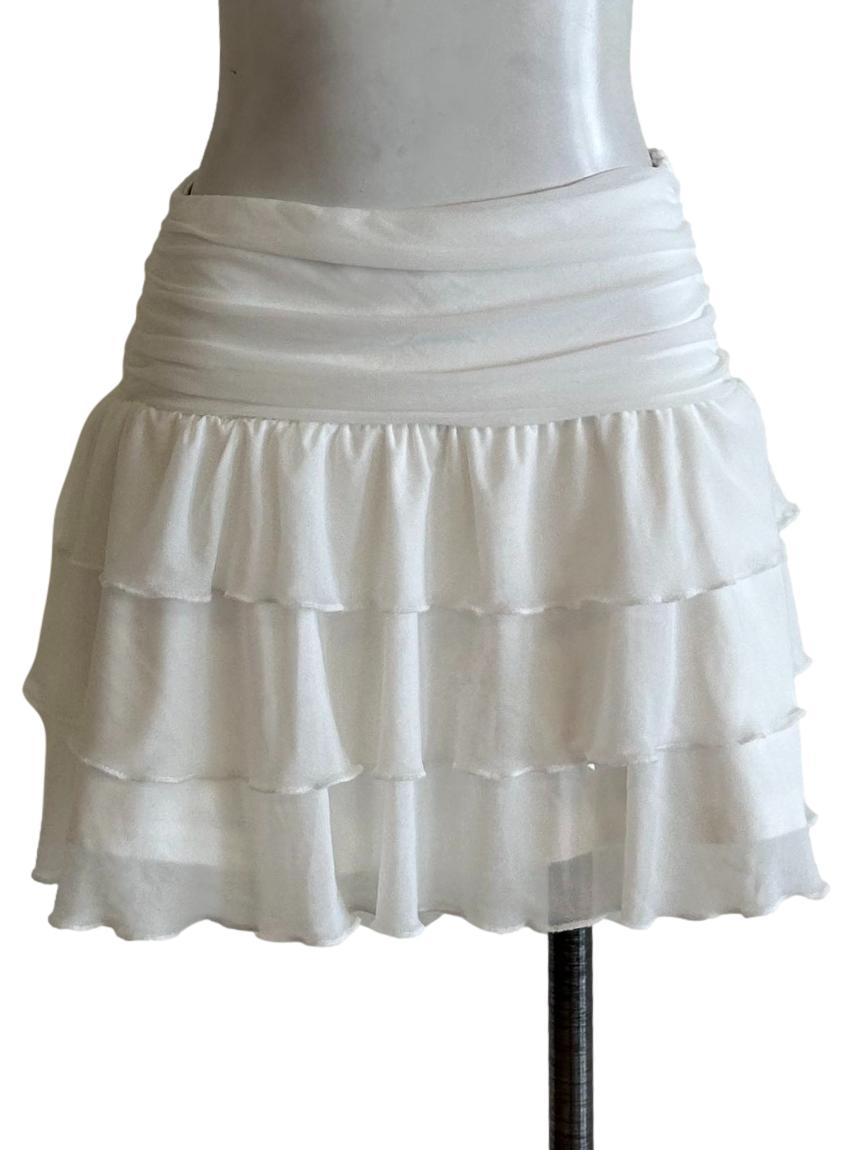 Ivory White Ruffled Skirt