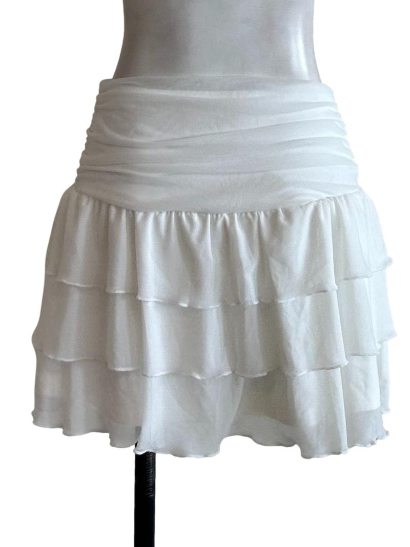 Ivory White Ruffled Skirt