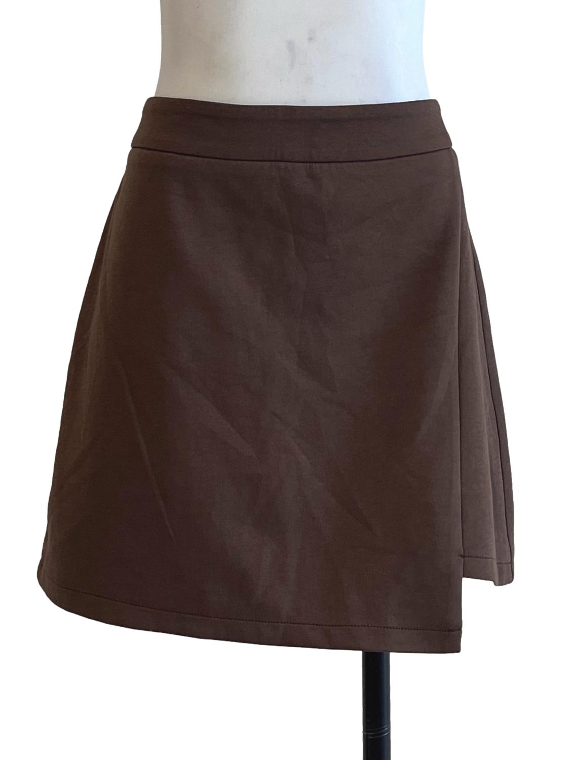 Caramel Brown A-Line Skirt