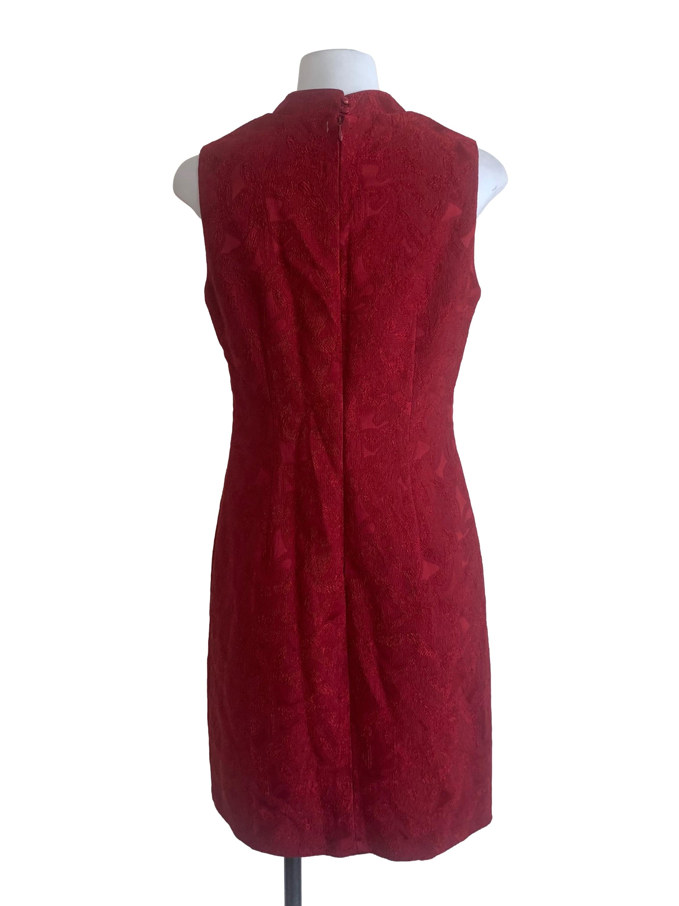 Sangria Red Cheongsam Dress