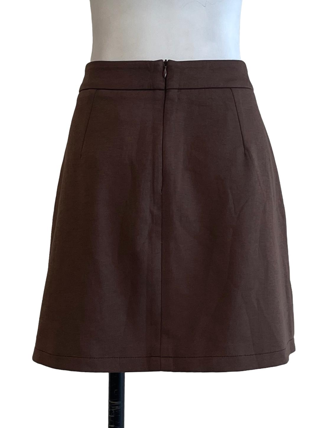 Caramel Brown A-Line Skirt