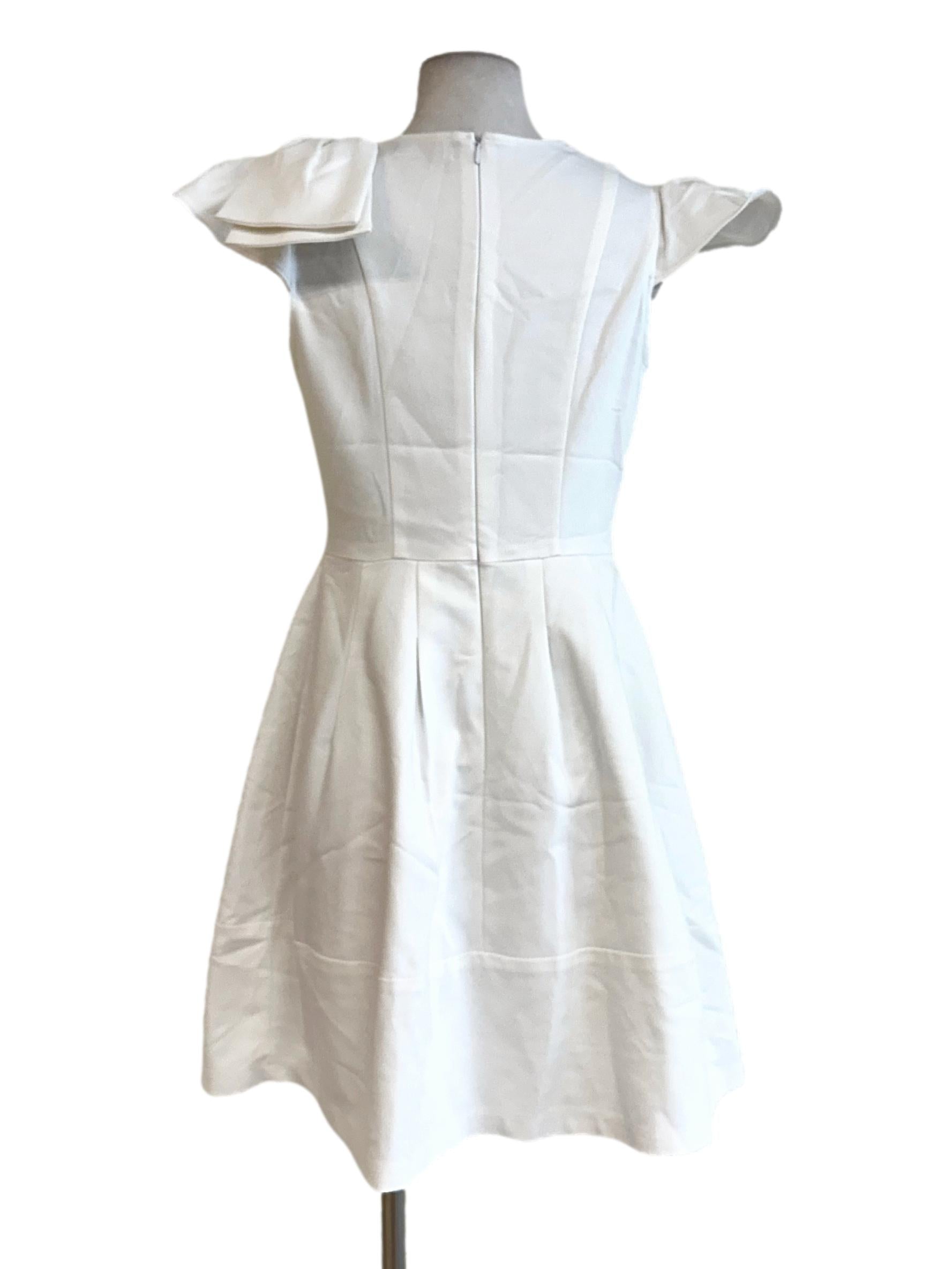 Daisy White Round Neck Mini Dress