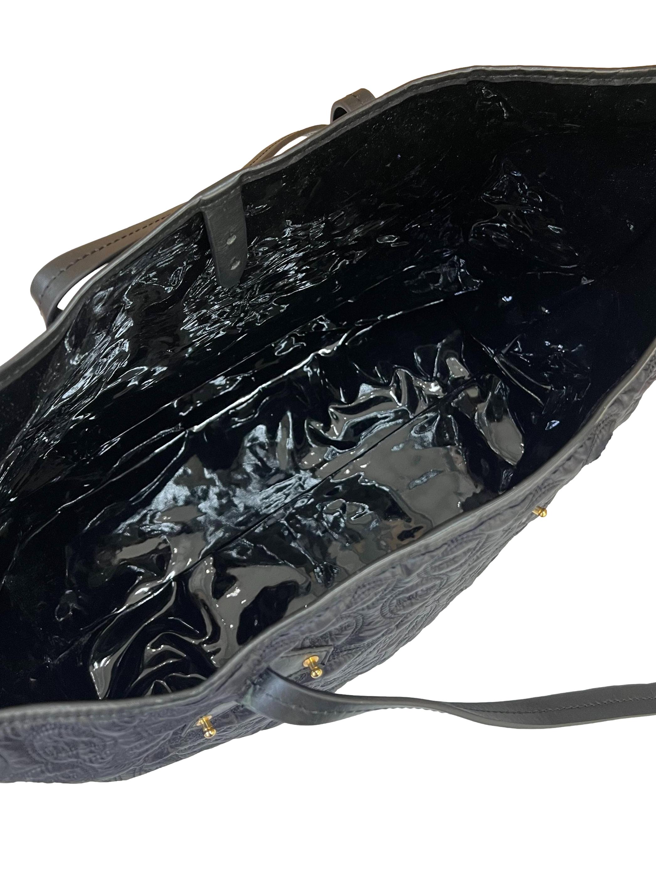 Black Leather Large Shoulder Bag CSN