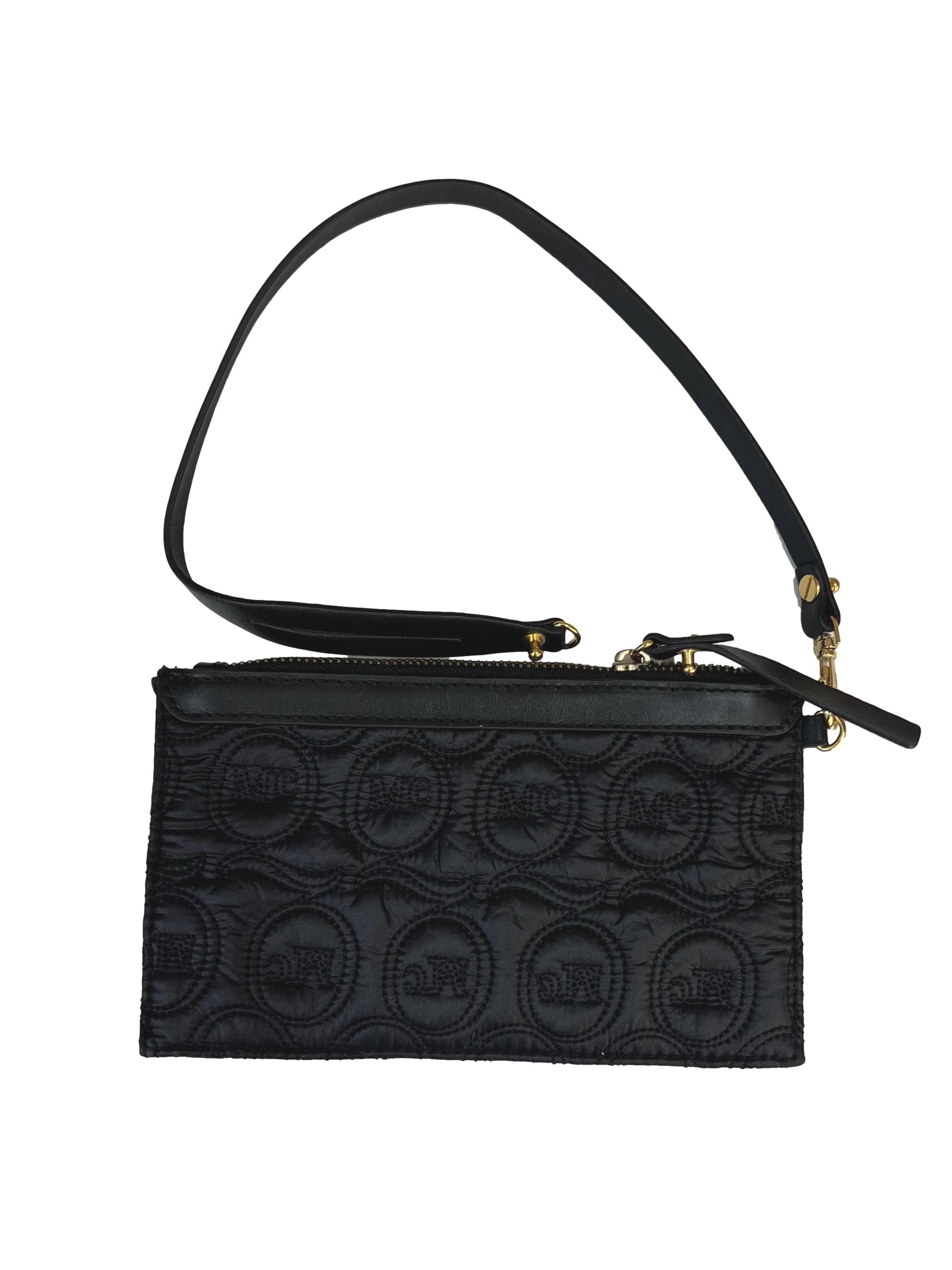 Black Leather Large Shoulder Bag CSN