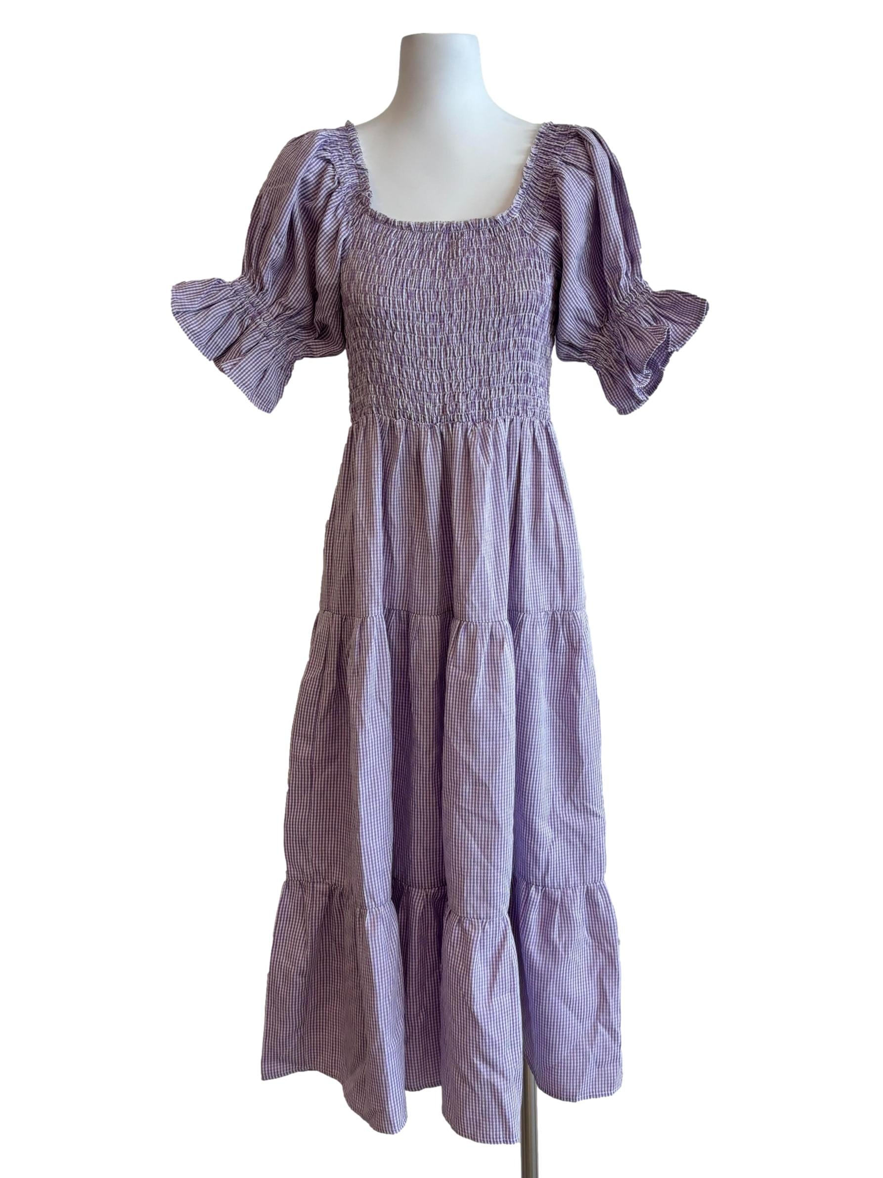 Wisteria Purple Striped Princess Dress
