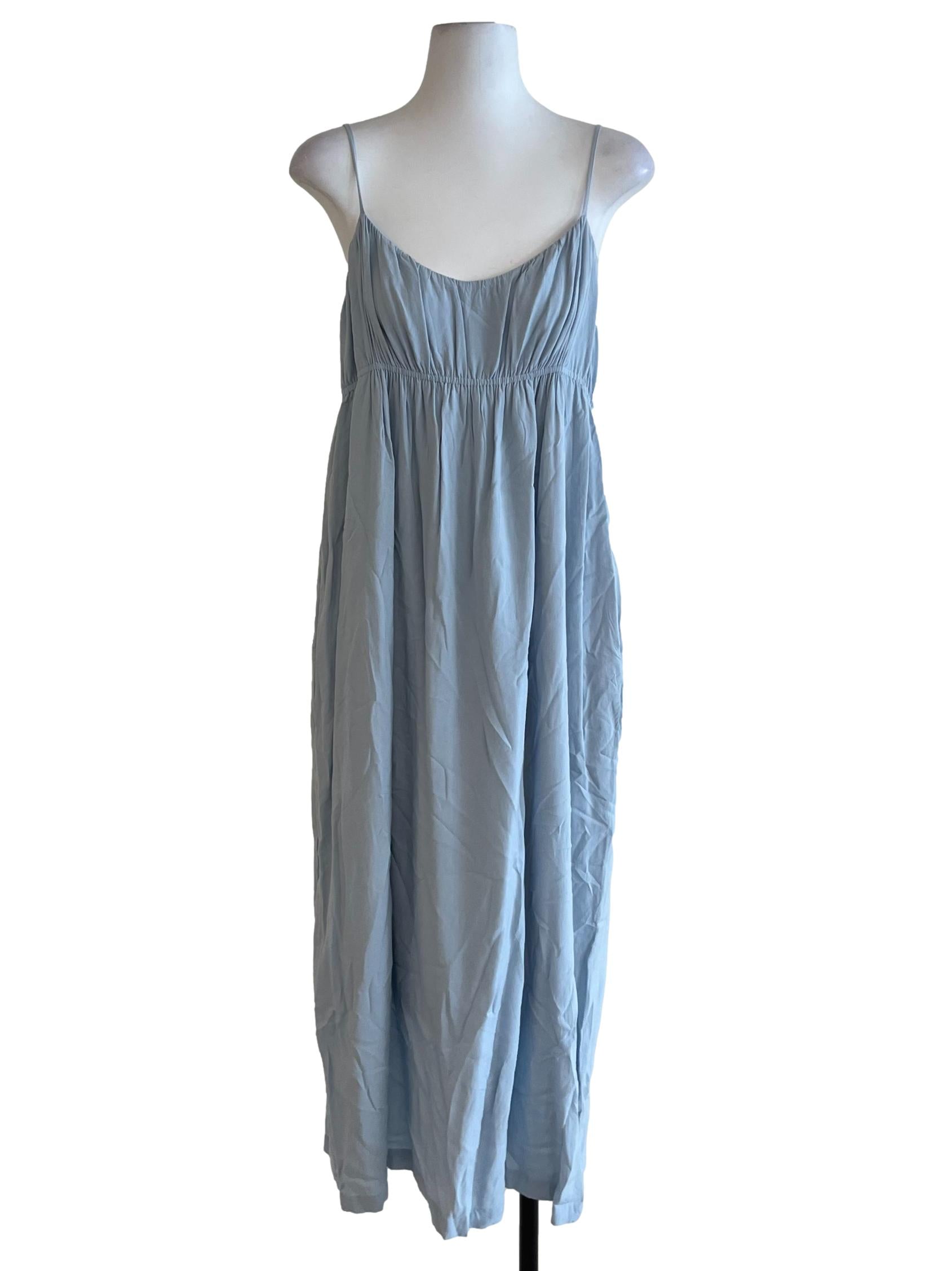 Sky Blue Spaghetti Strap Jumper Dress