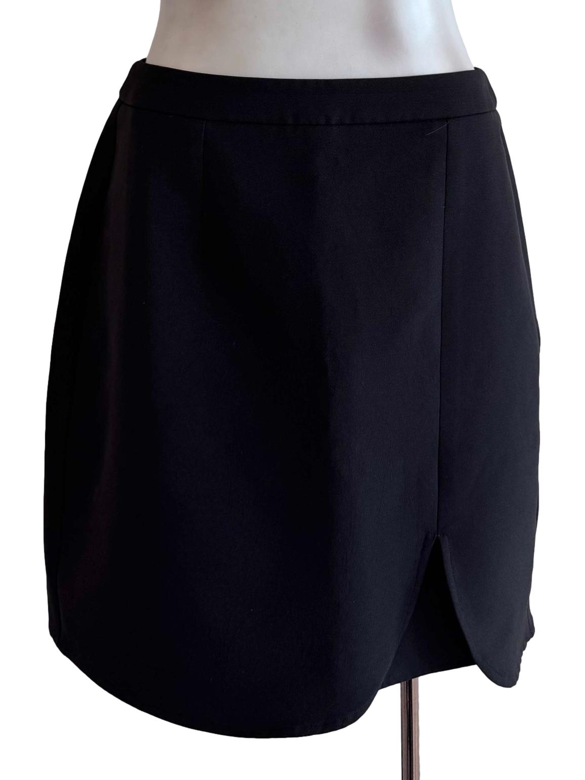 Black Tulip Hem Mini Skirt
