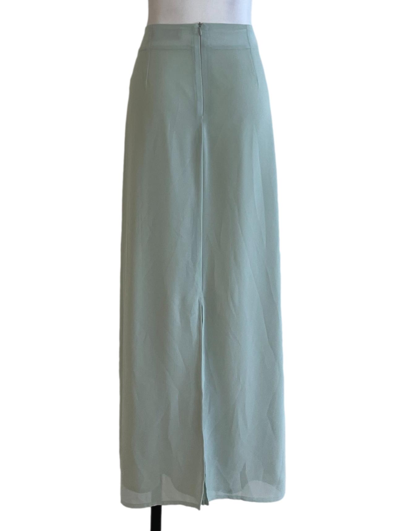 Mint Green High-Waisted A-Line Skirt