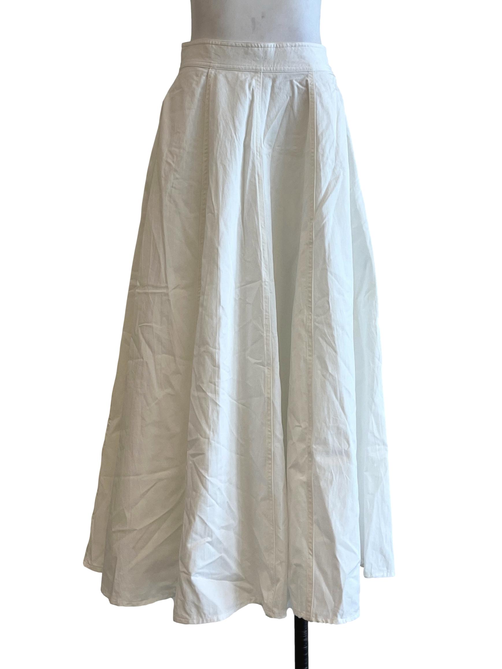 Pearl White Circle Skirt