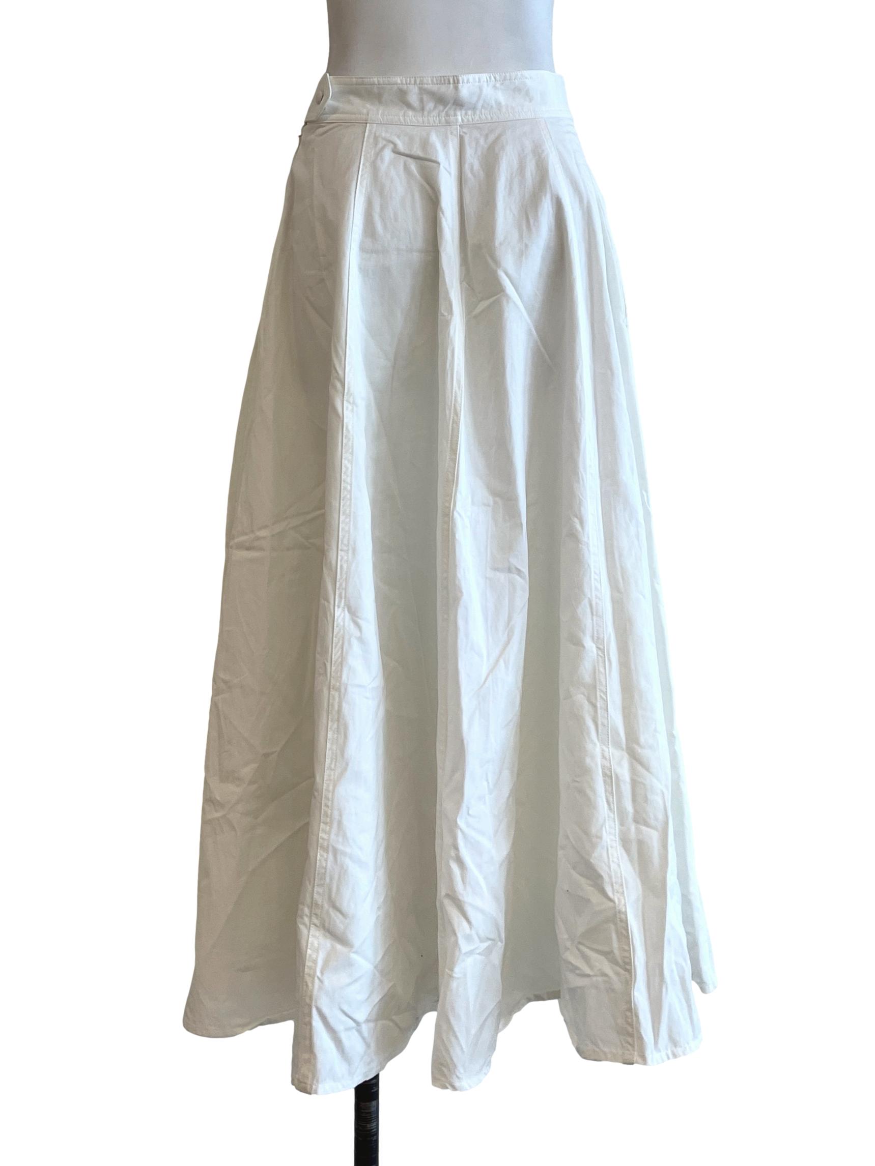 Pearl White Circle Skirt