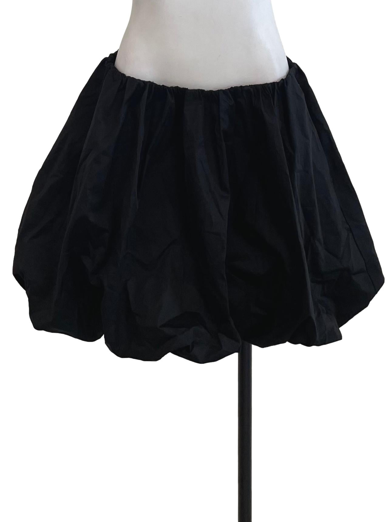 Black Flower Bud Mini Skirts