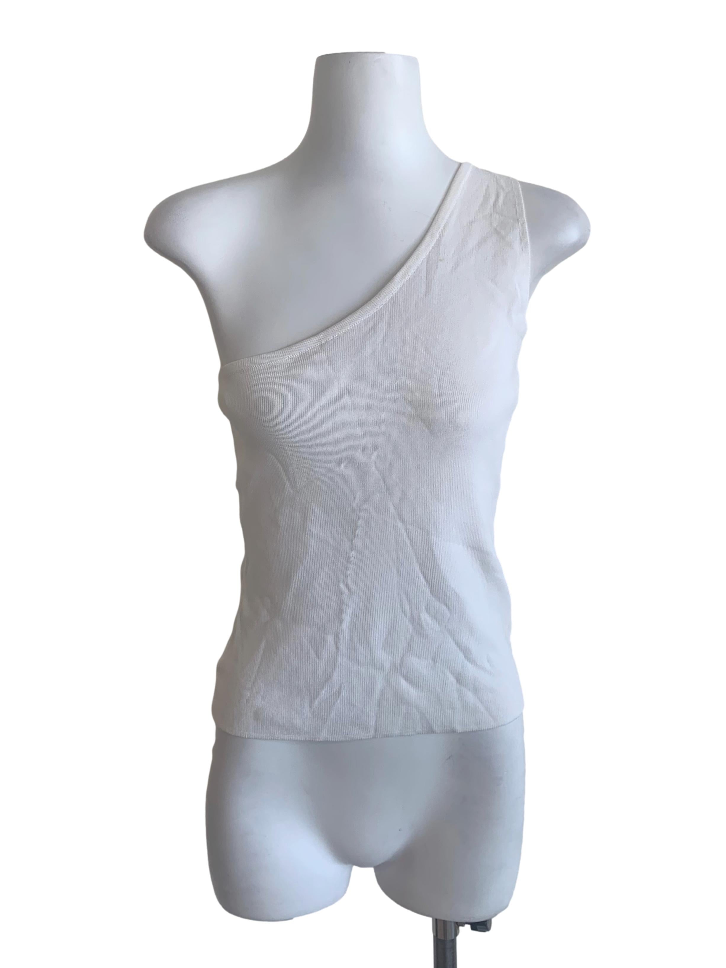 Chiffon White Knit Toga Top