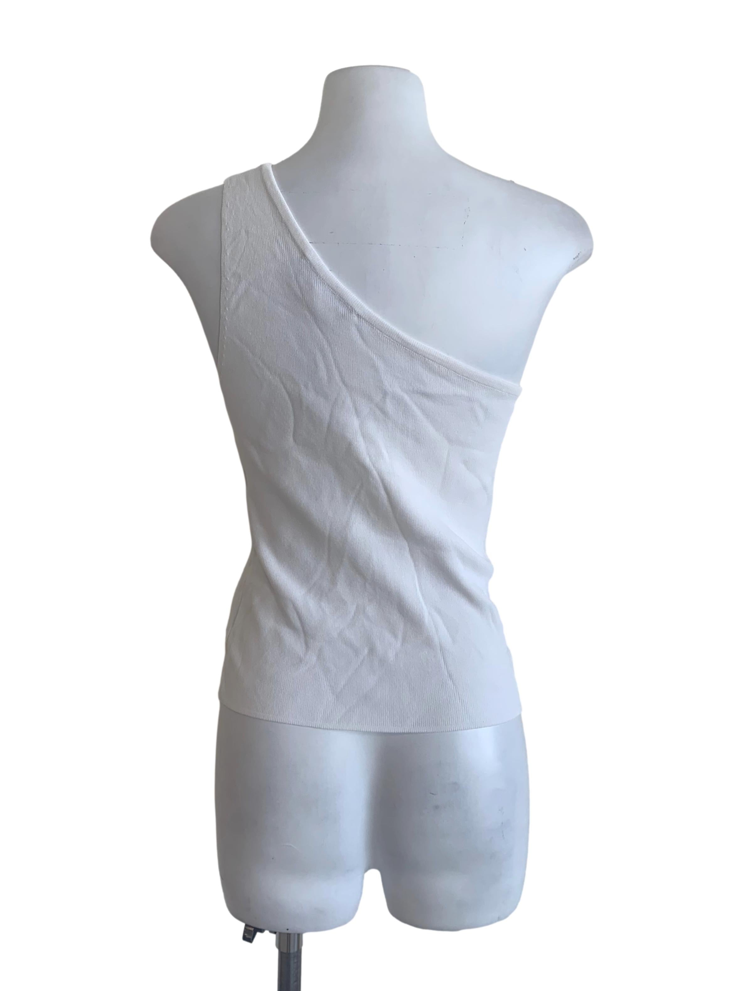Chiffon White Knit Toga Top