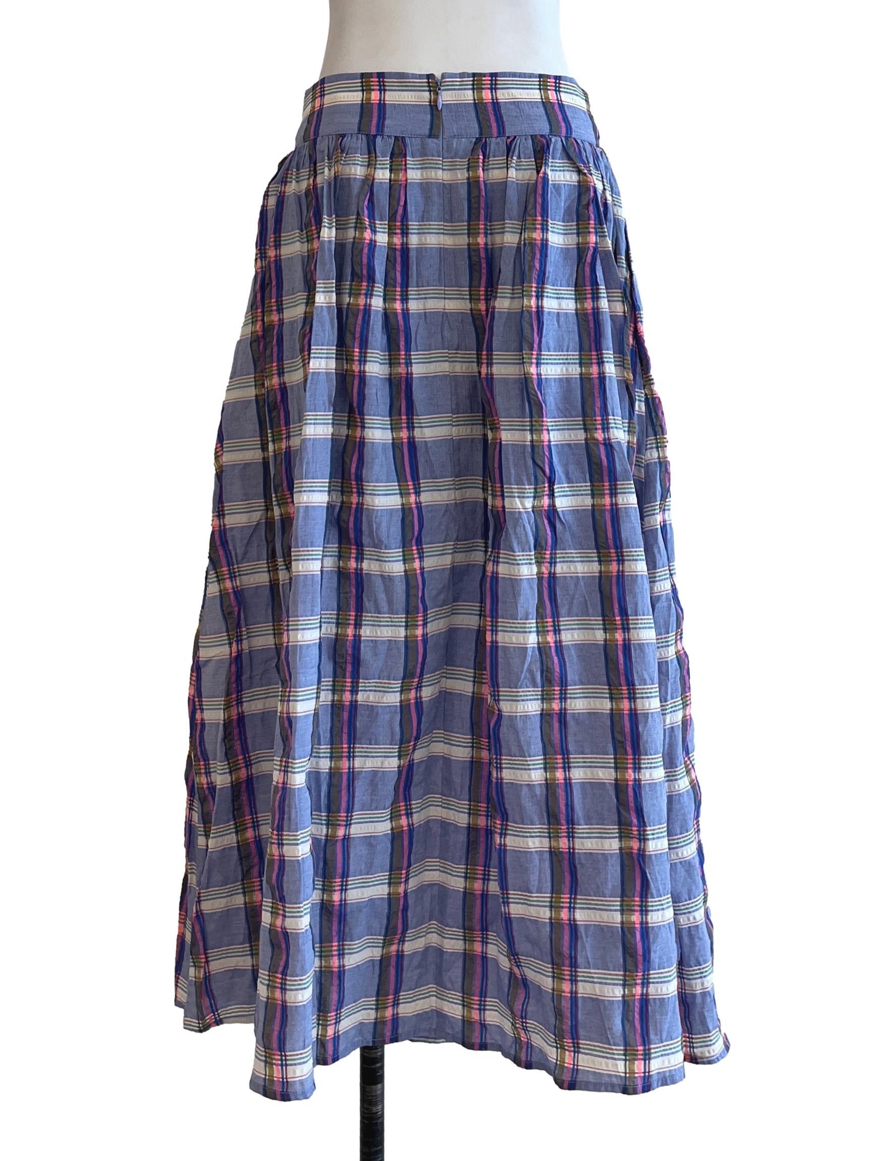 Iris Purple Chequered Circle Skirt LB