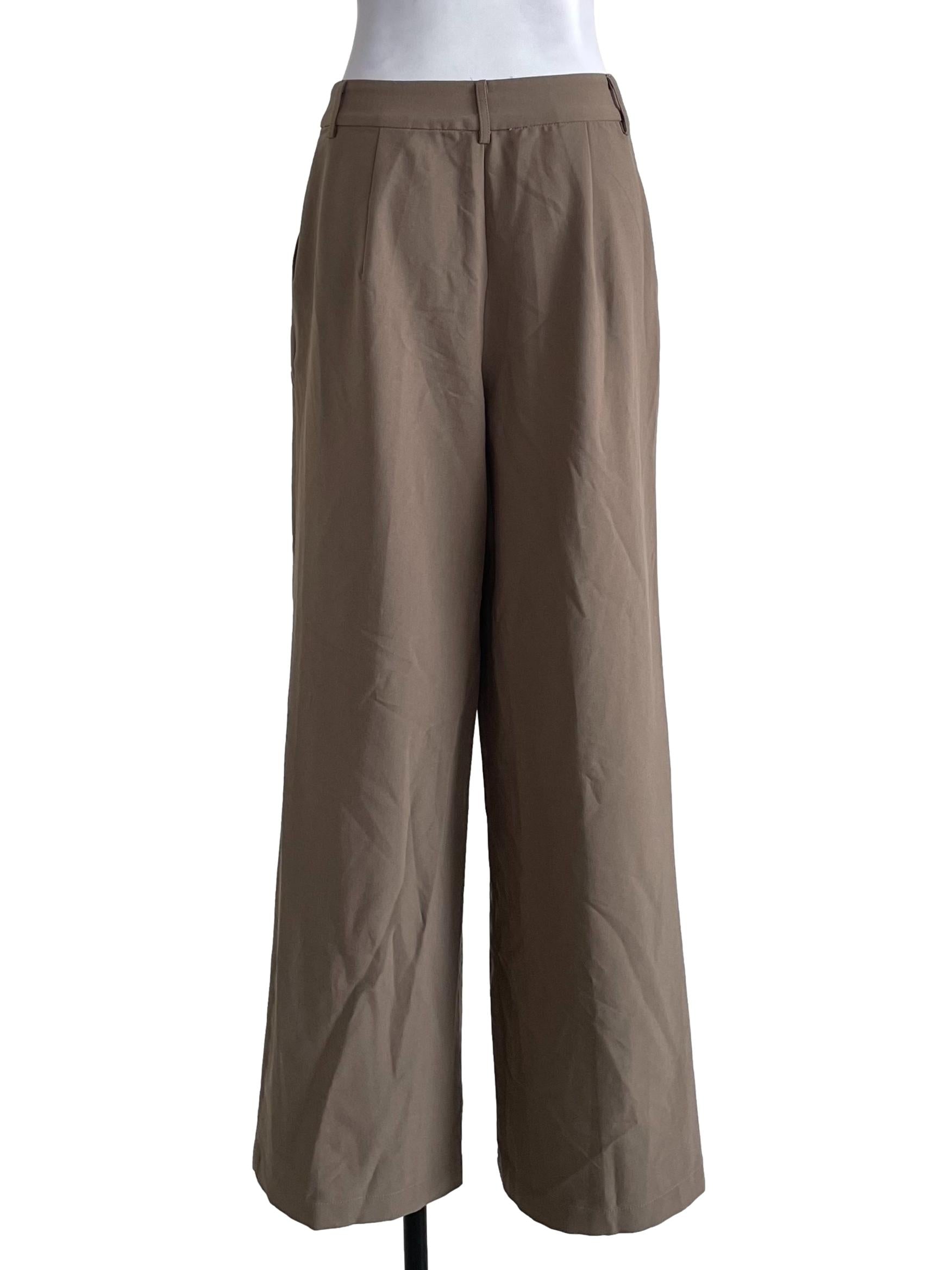 Ash Brown Straight Pants