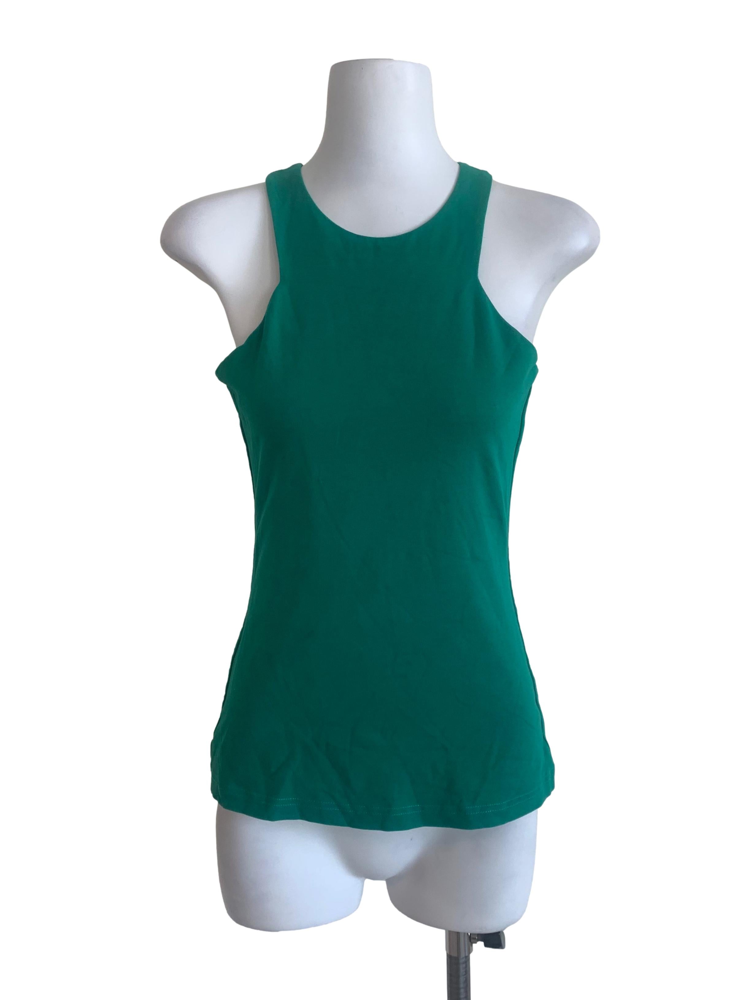 Hunter Green Halter Neck Tank Top