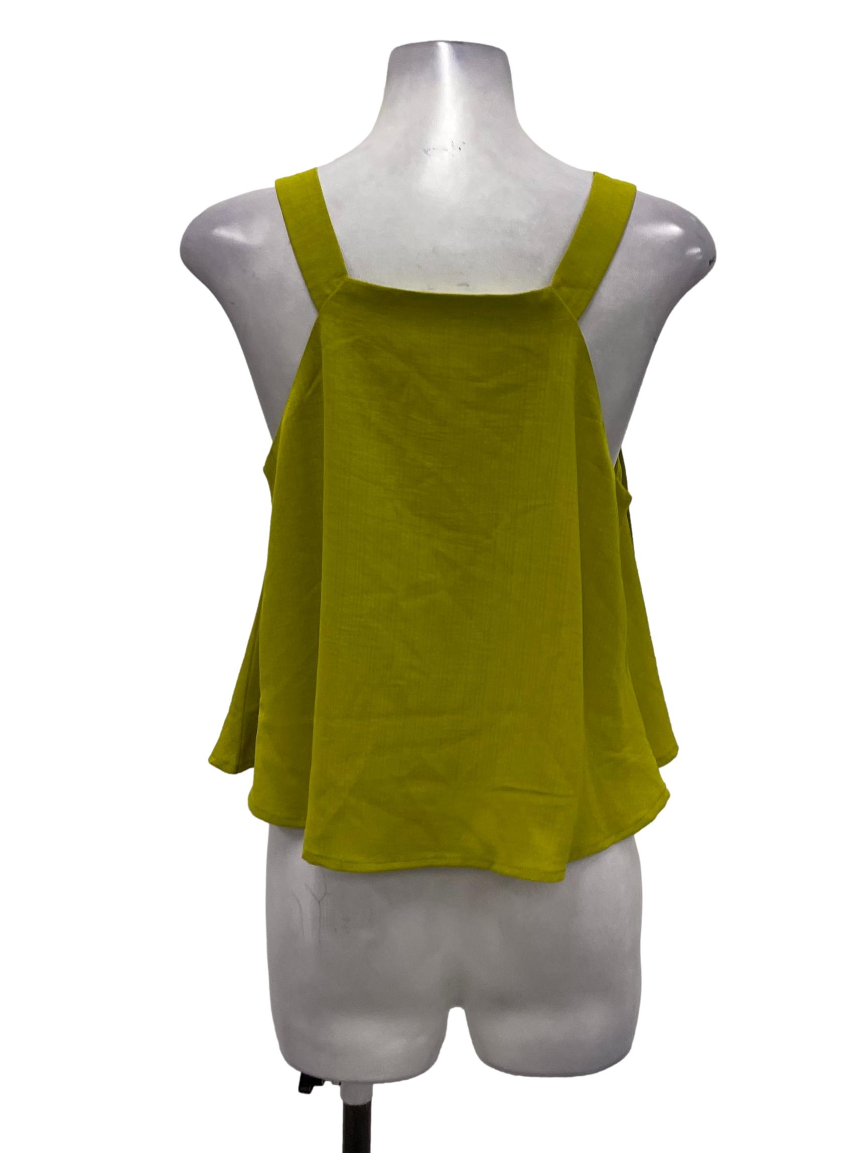 Your Sew Mate Lime Green Buckle Strap Sleeveless Top