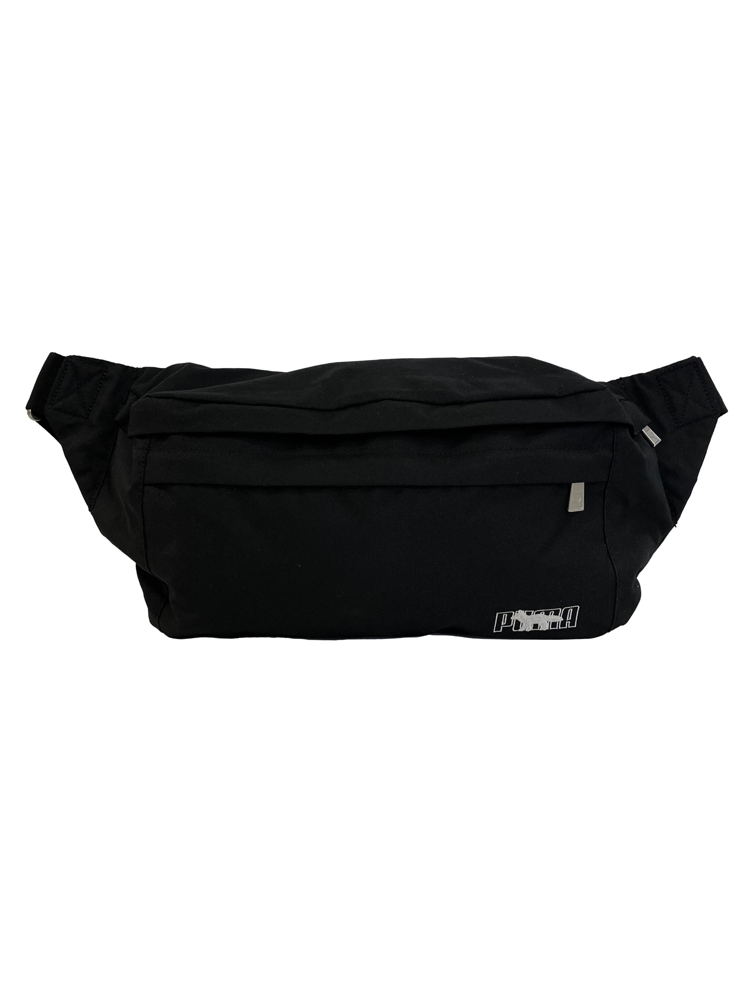 Black Large Crossbody Bum Bag