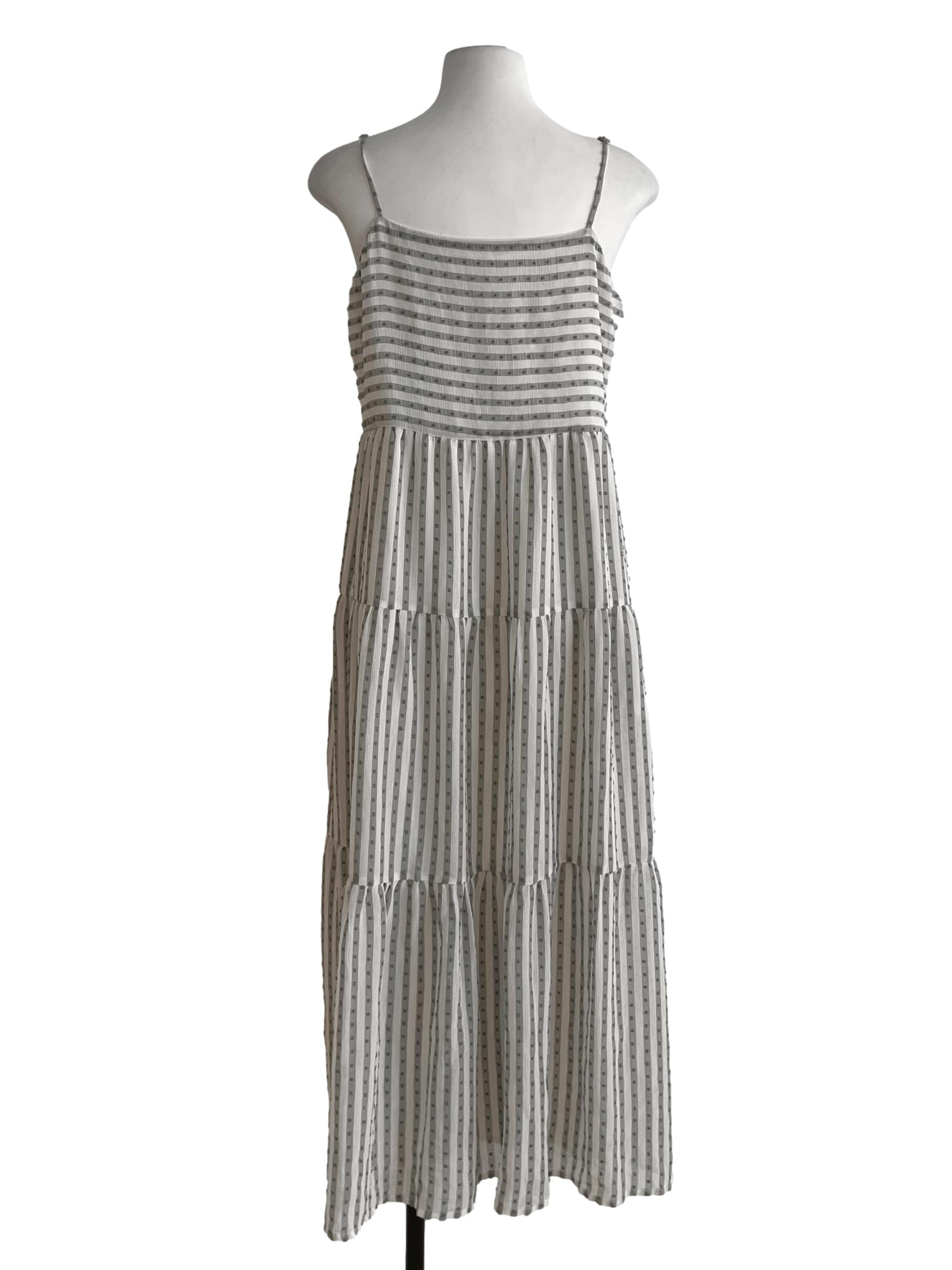 Sage Green Bengal Stripe A-Line Dress LB