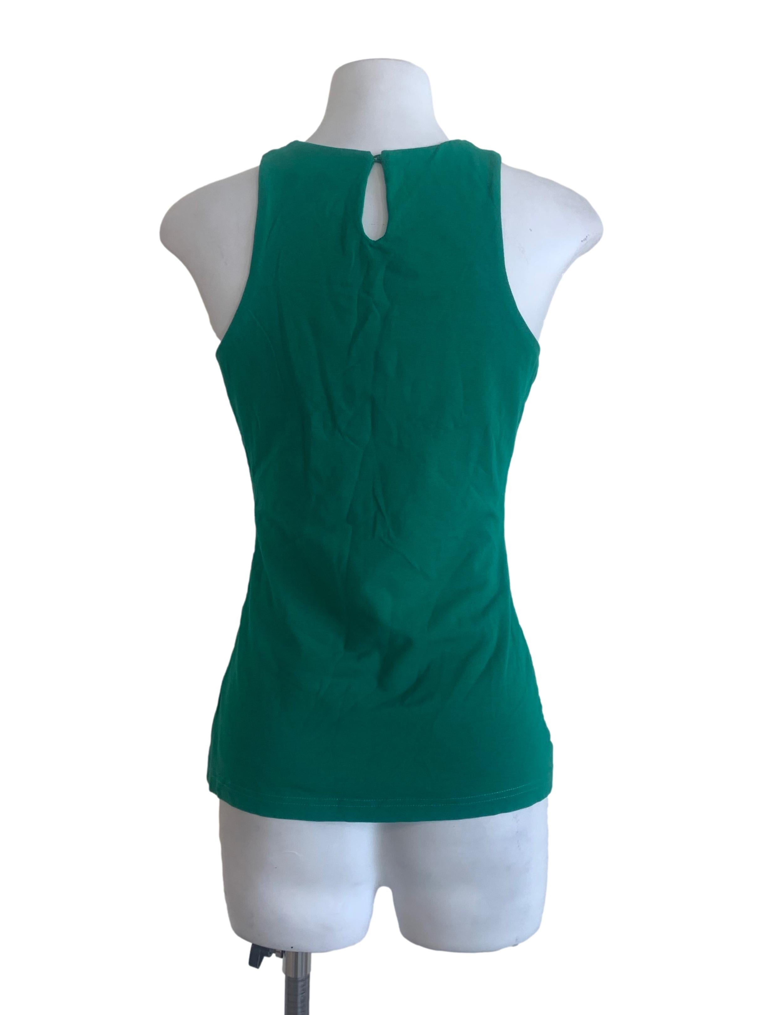 Hunter Green Halter Neck Tank Top