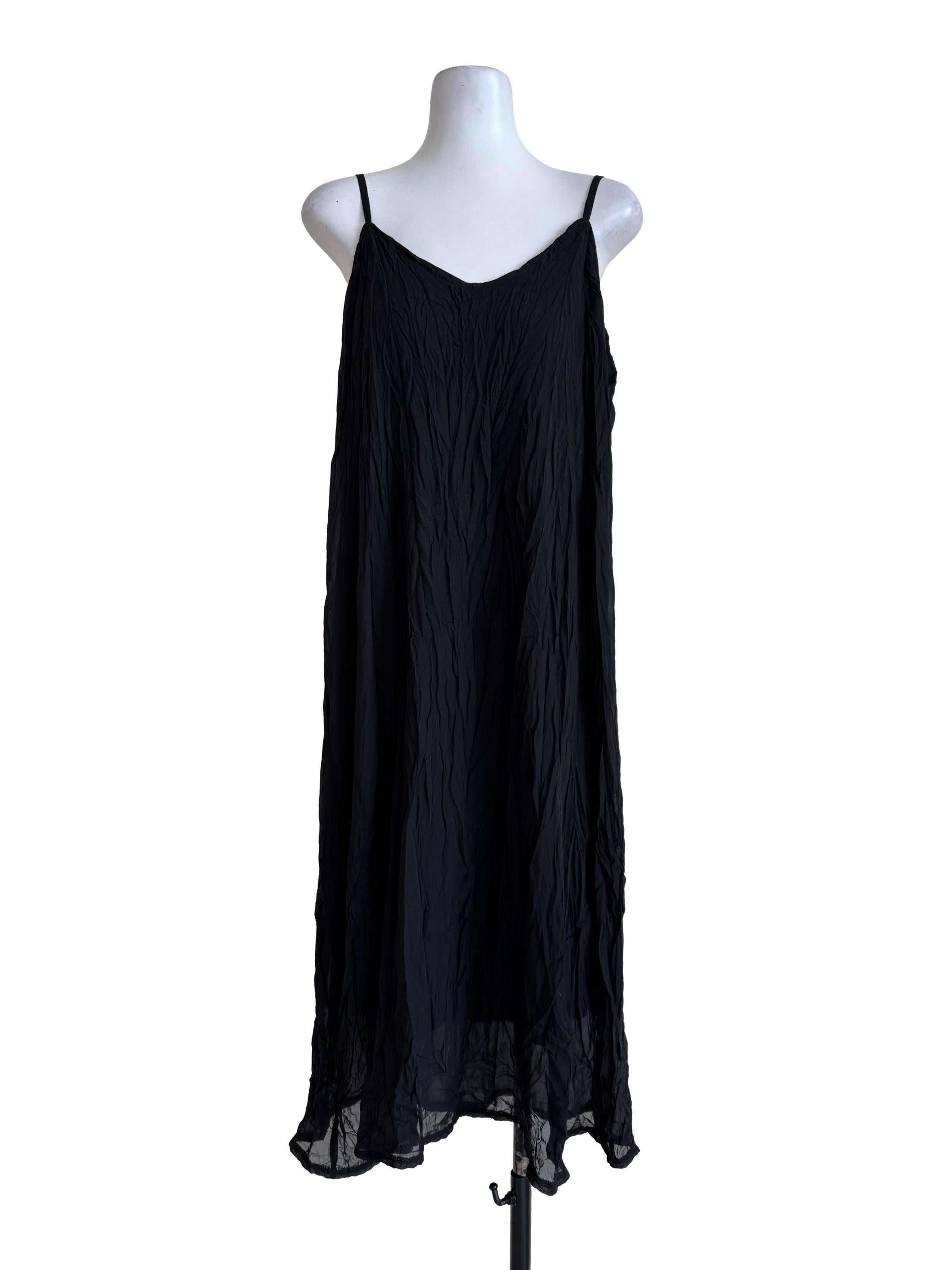 Iron Black V Neck Sleeveless Dress