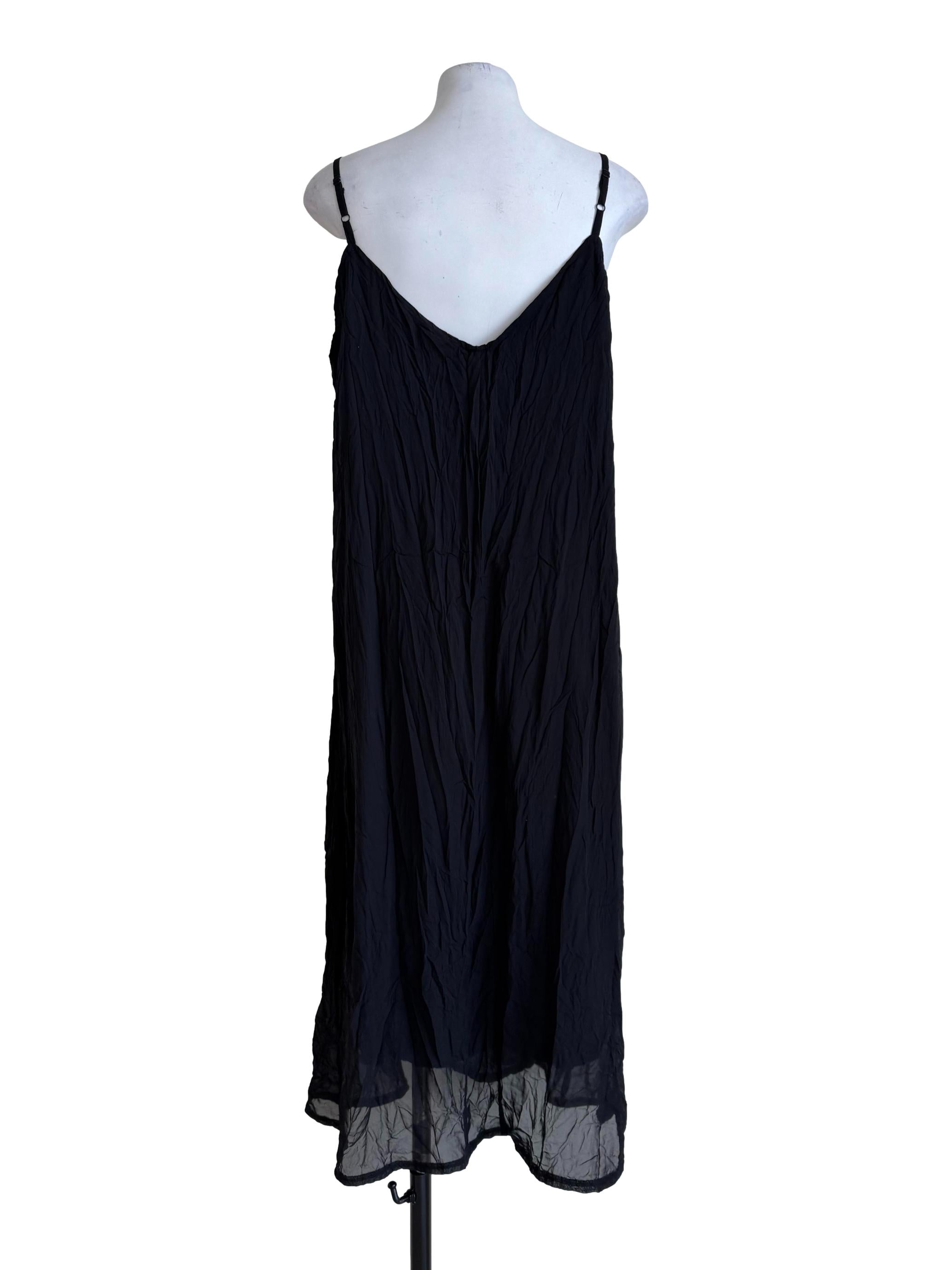 Iron Black V Neck Sleeveless Dress