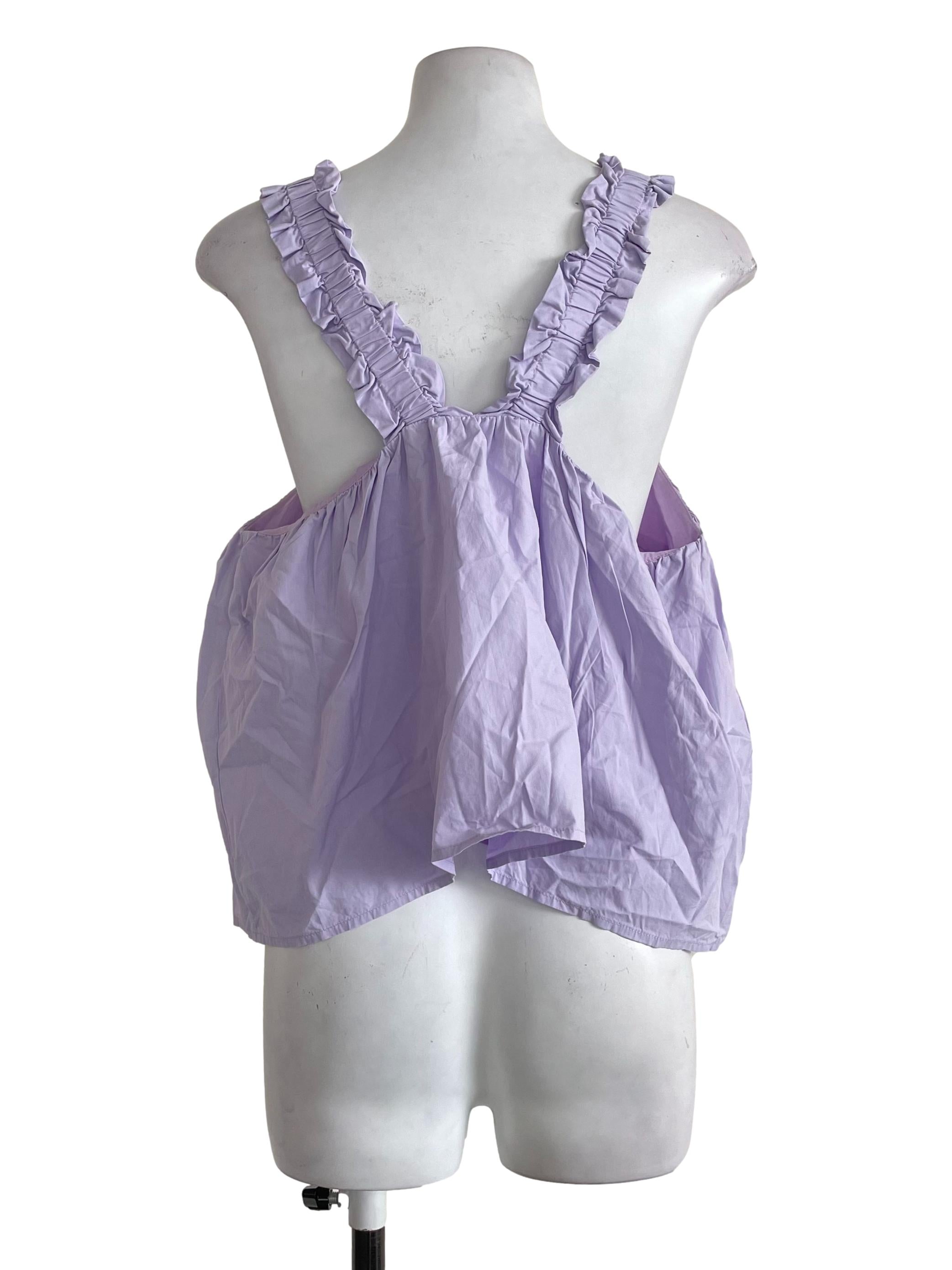 Lavender Ruffled Wide Top