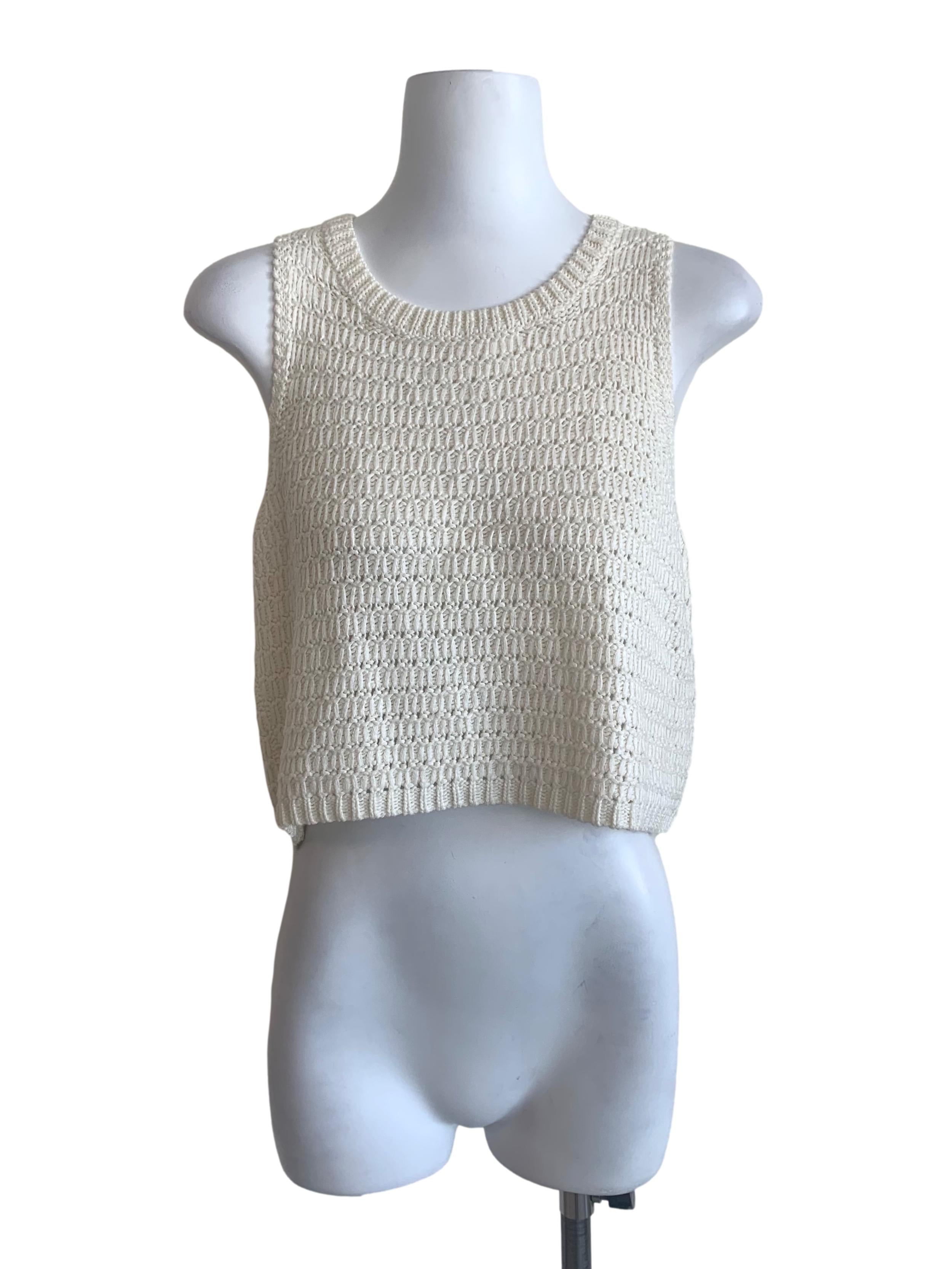 Alabaster White Knitted Top