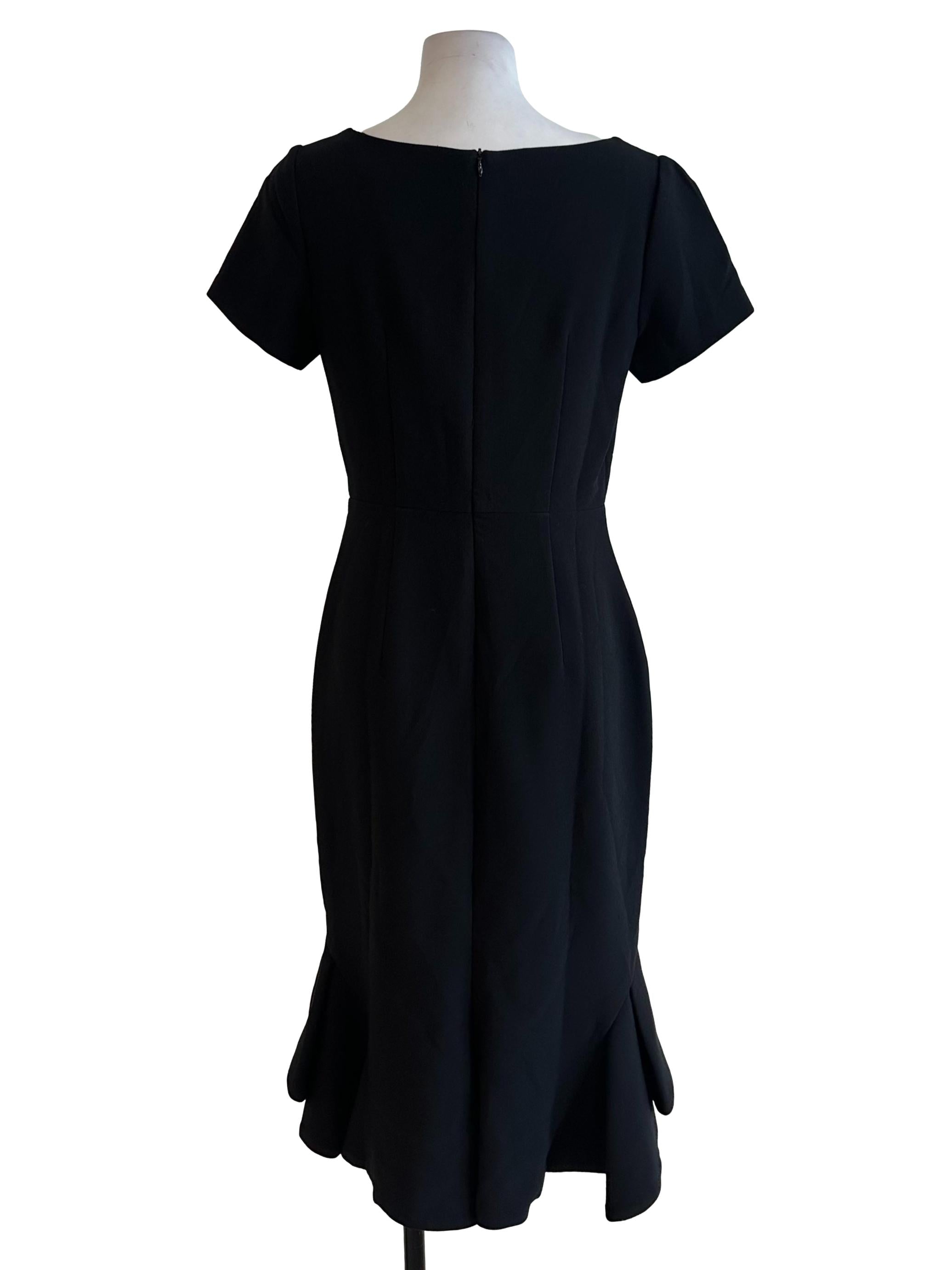 Black Lace Border Sheath Dress