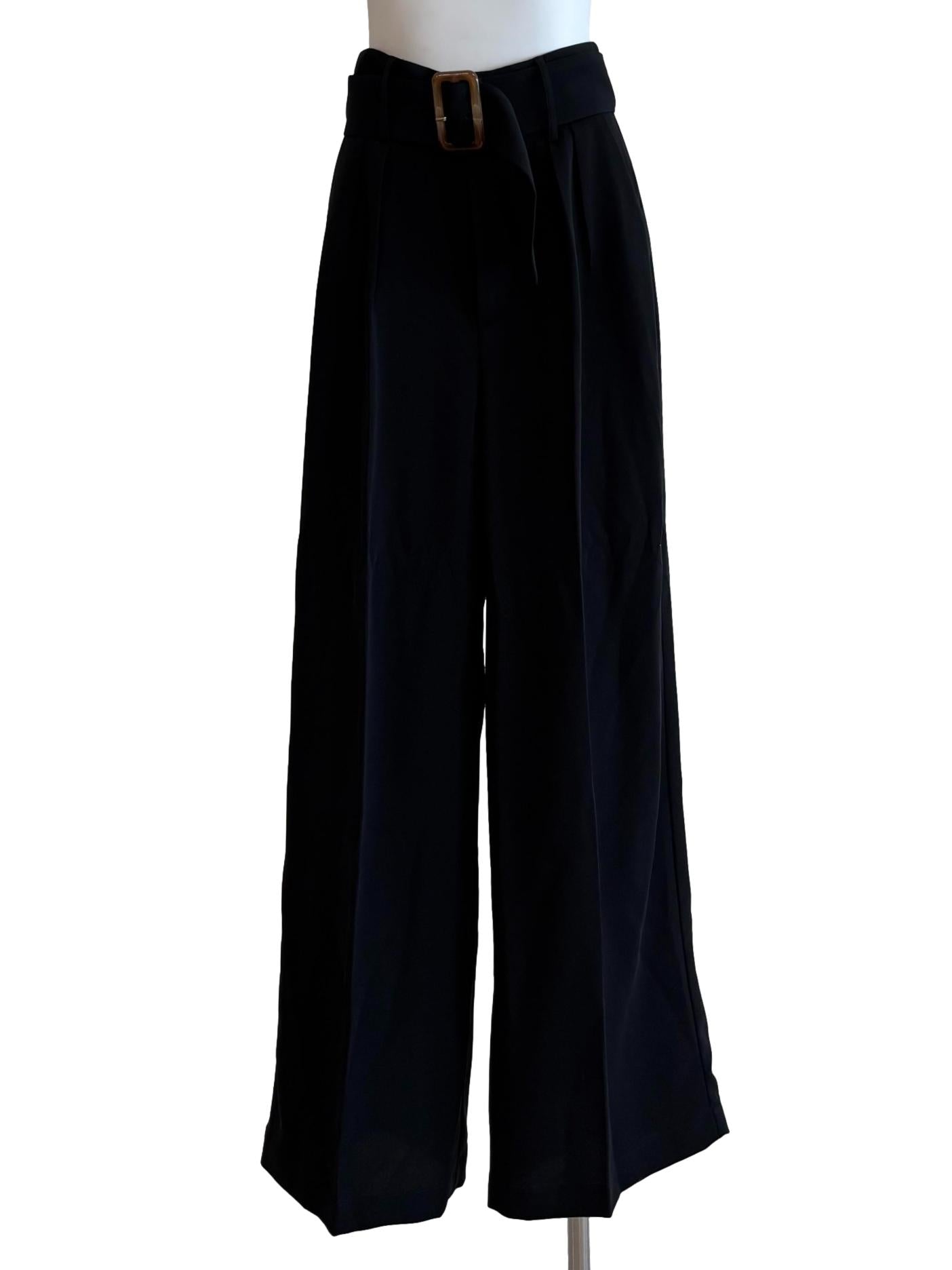 Parisian Black Lined Wide Leg Pants