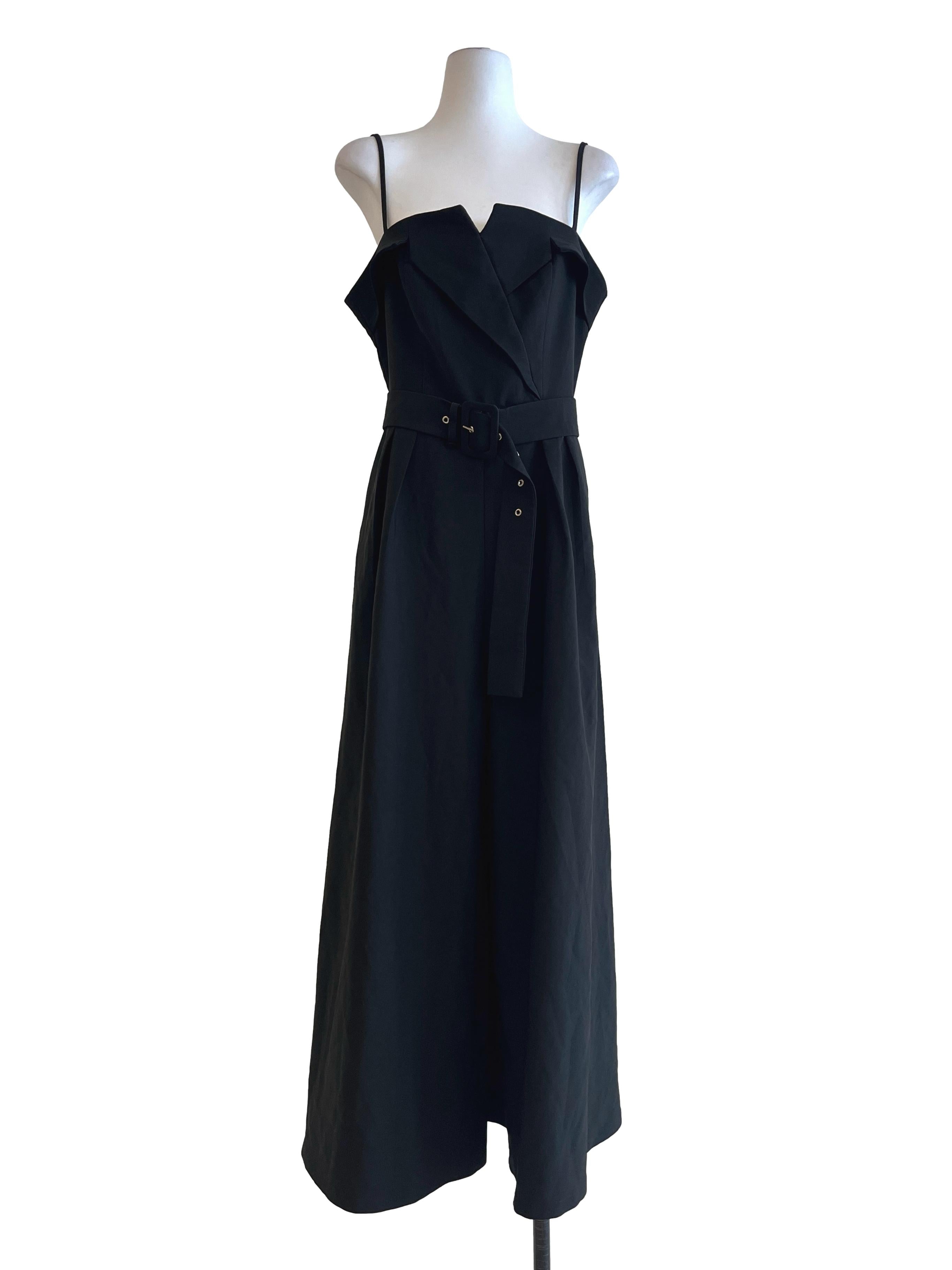 Onyx Black Straight Across Jumpsuit