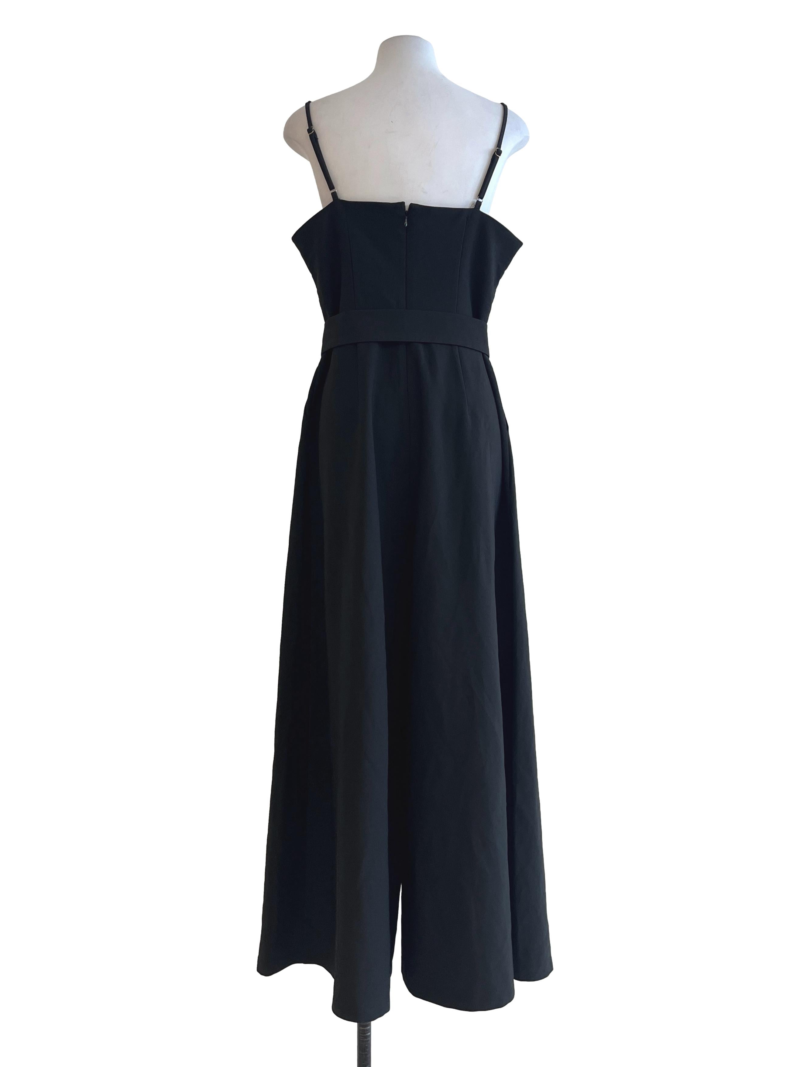 Onyx Black Straight Across Jumpsuit