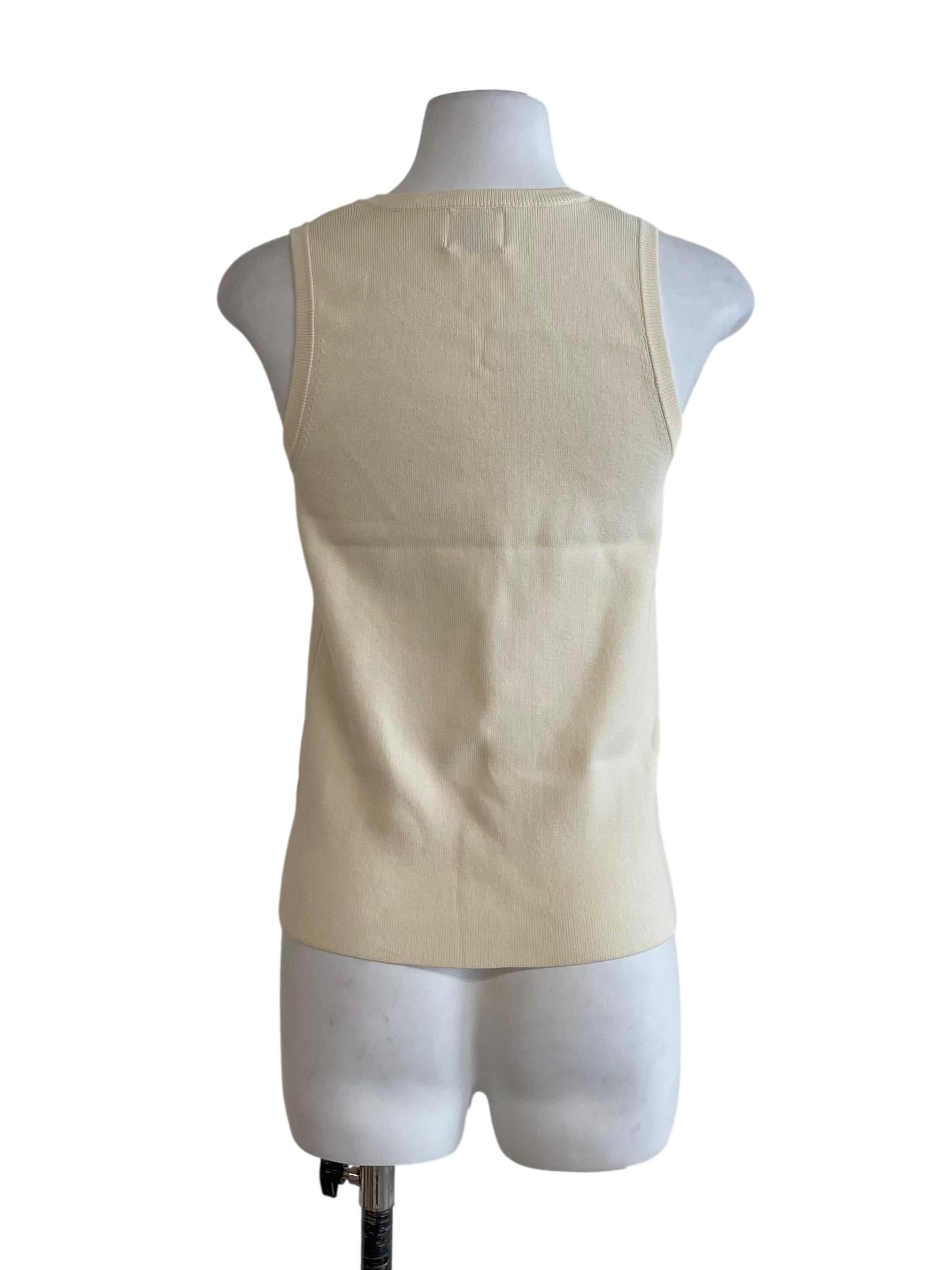 Off White Knit Tank Top