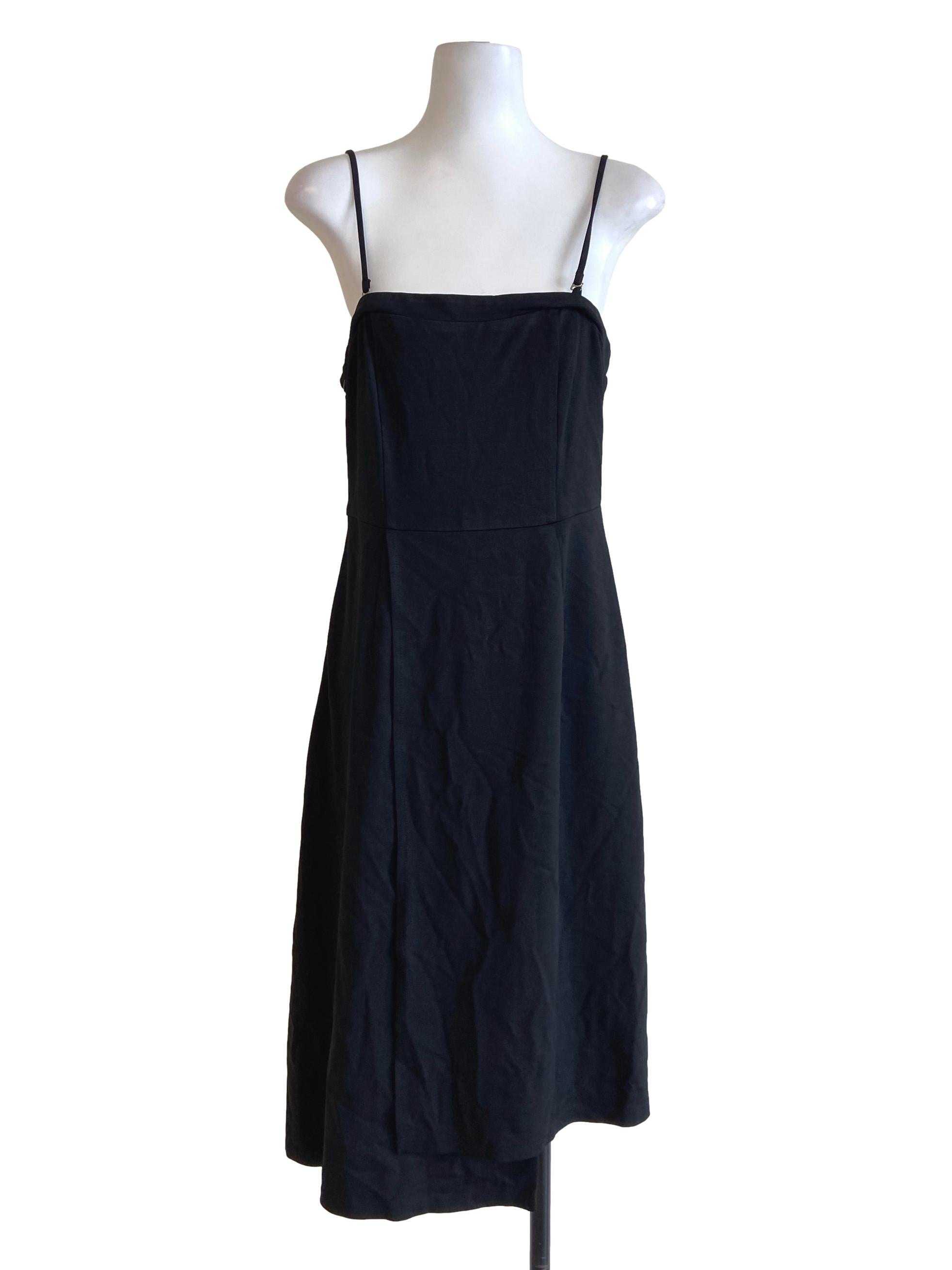 Black Sleeveless Slit Sheath Dress