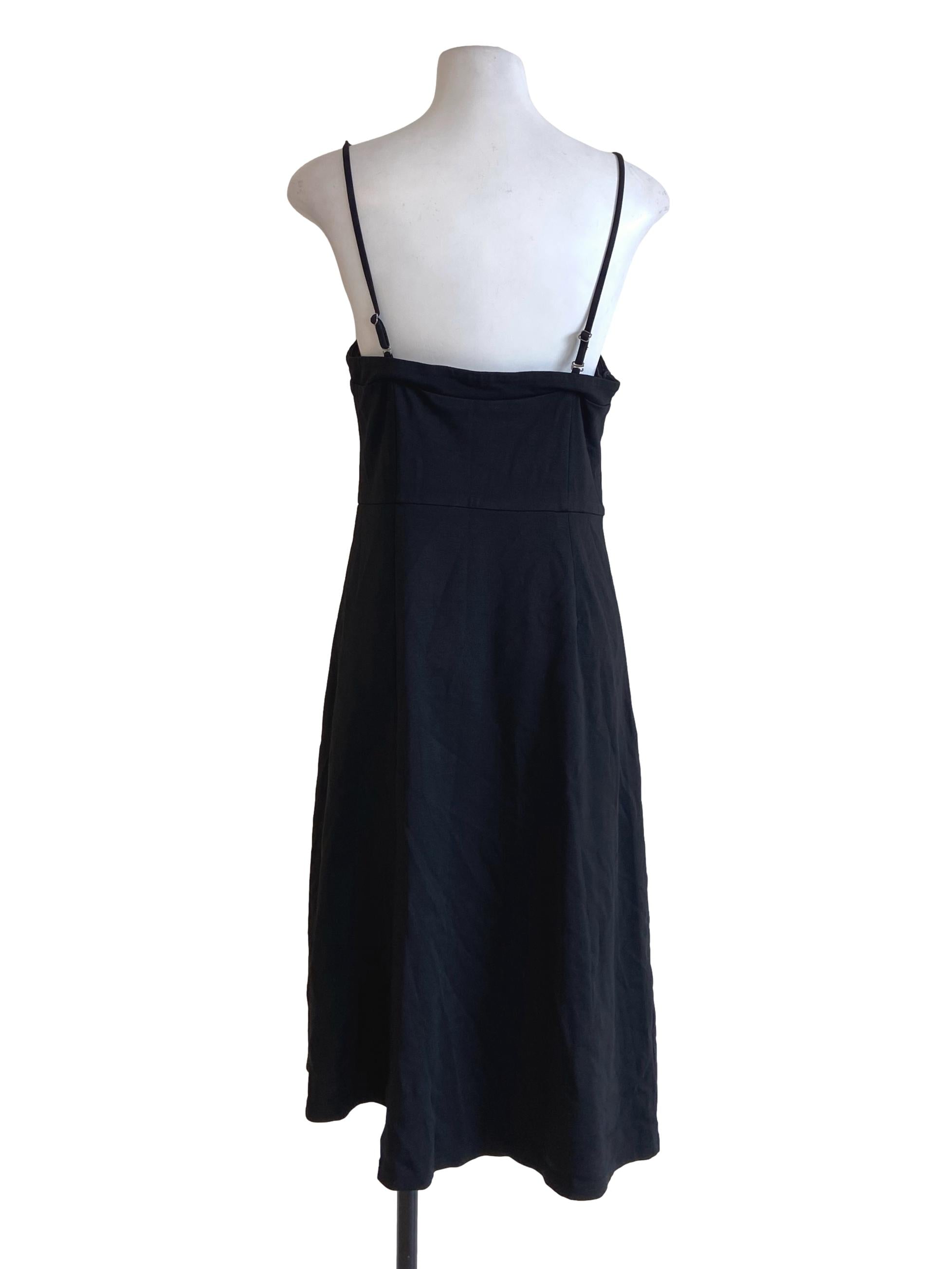 Black Sleeveless Slit Sheath Dress