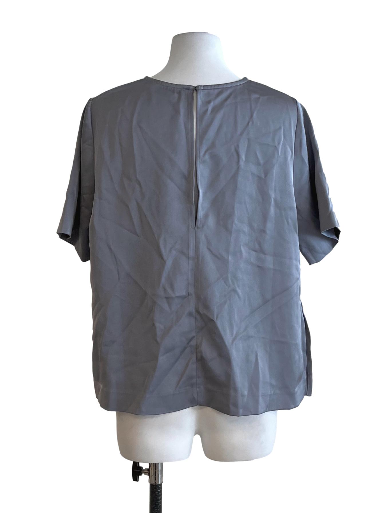 Flint Grey Jewel Neckline Blouse LB