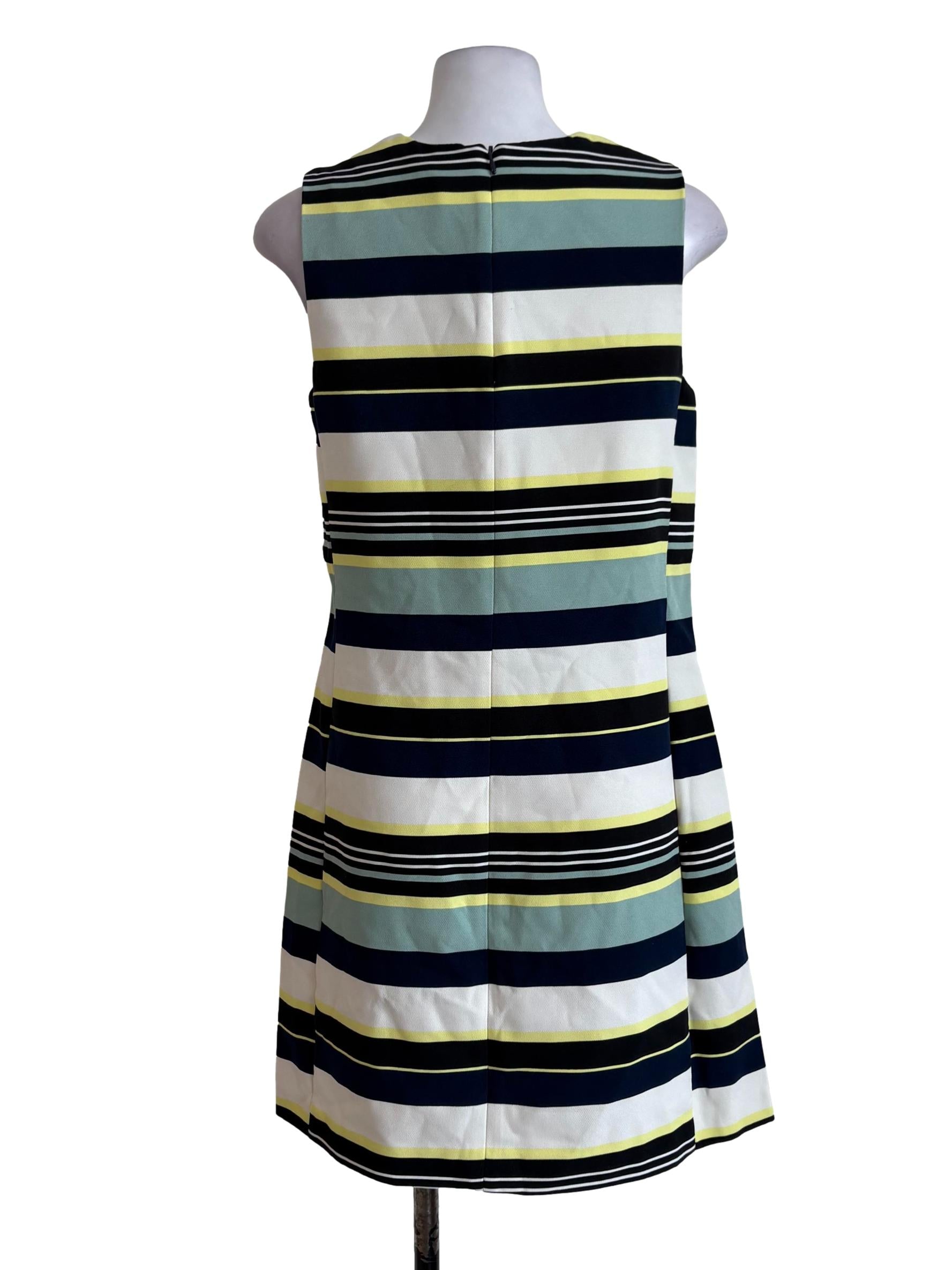 Multi Color Horizontal Stripes Shift Dress