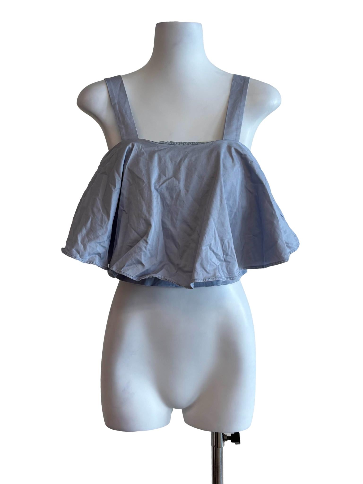 Baby Blue Camisole Drape Top