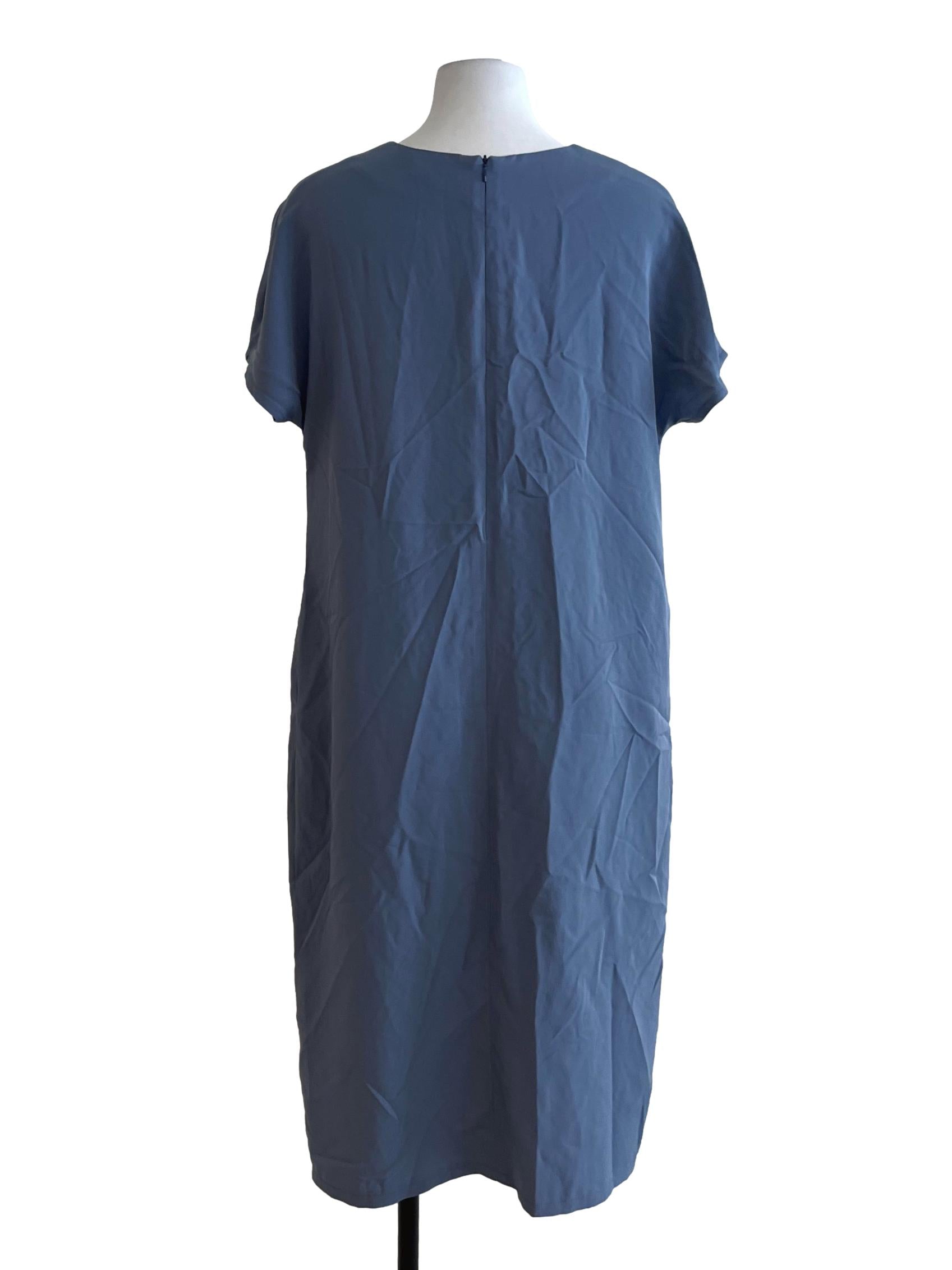 Blue Jewel Neckline Empire Dress LB