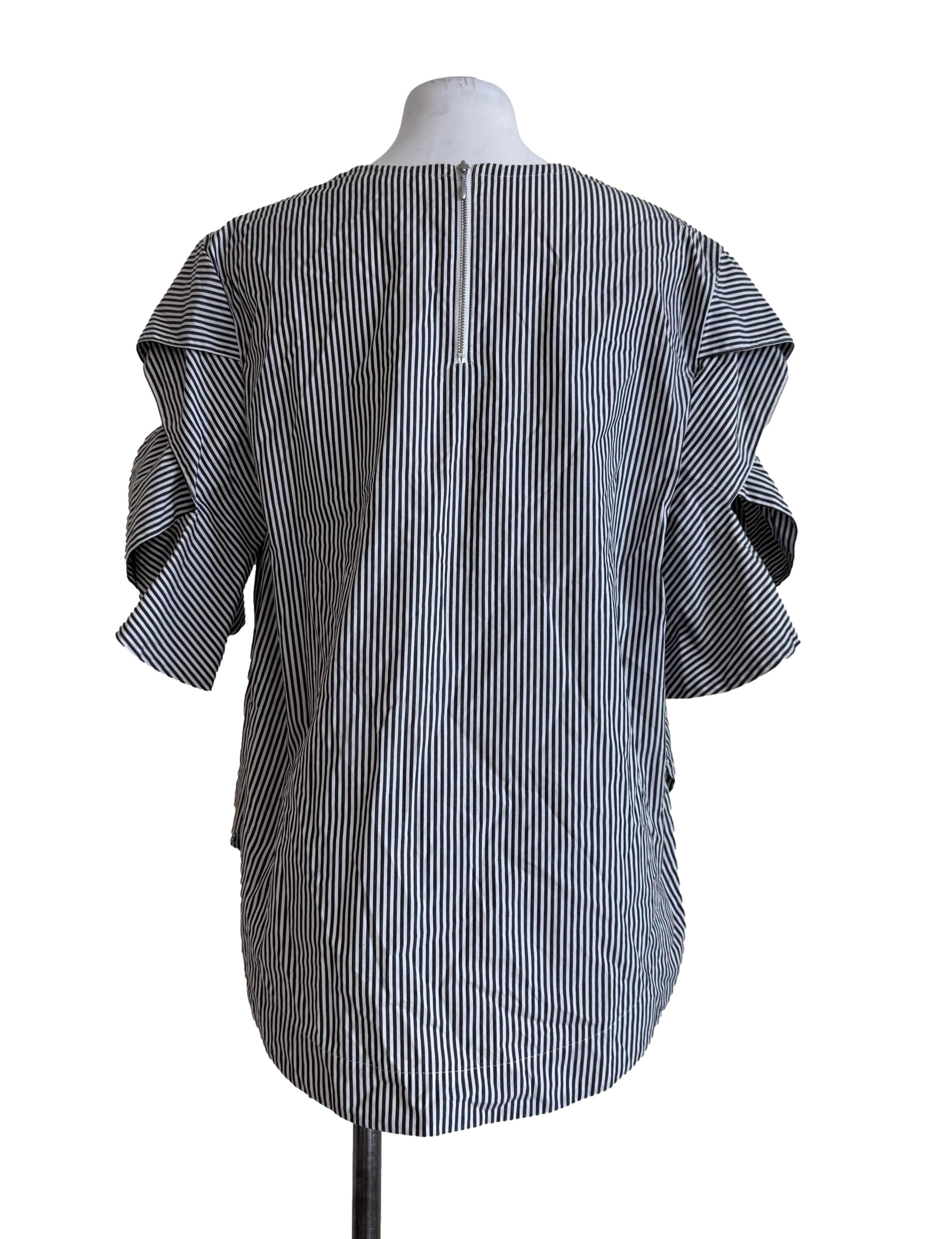 Dusty Grey Stripes Top